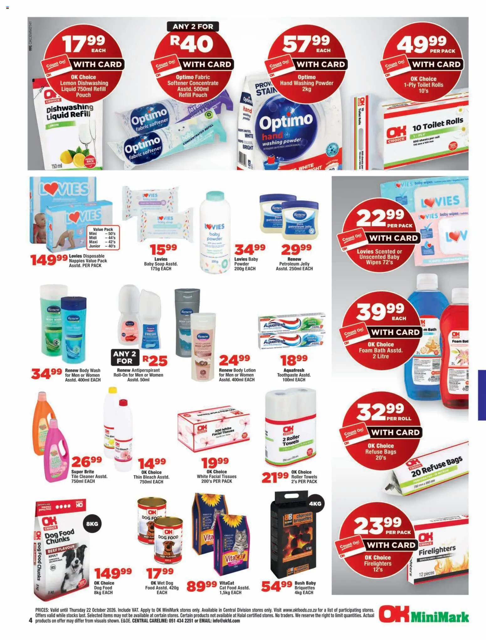 New OK Foods catalogue – valid from 14/10/2026 | Page: 4 | Products: Soap, Foam, Lemon, Tissues