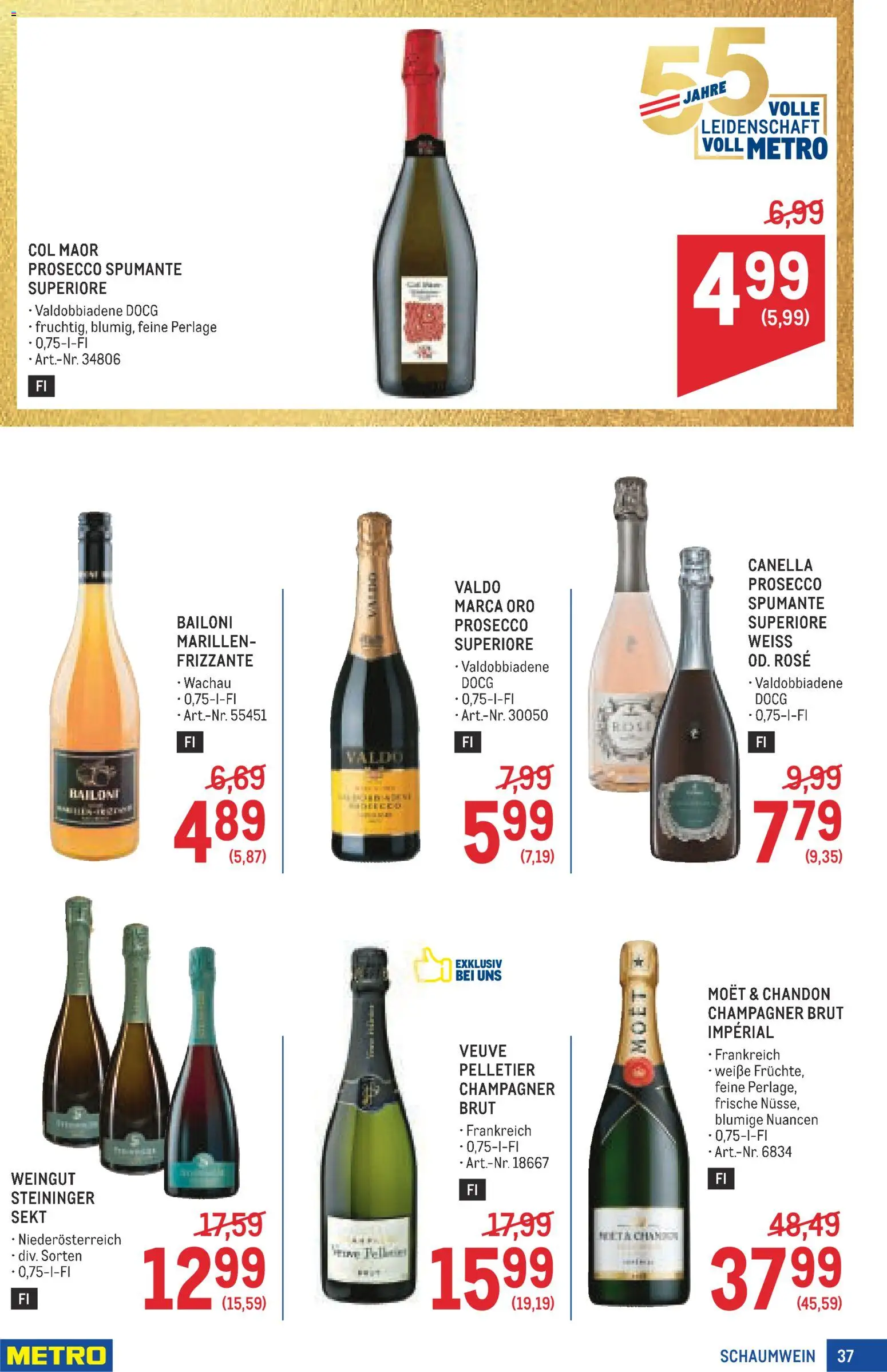 Metro angebote Profi gültig ab 20.08.2026 | Seite: 37 | Produkte: Prosecco