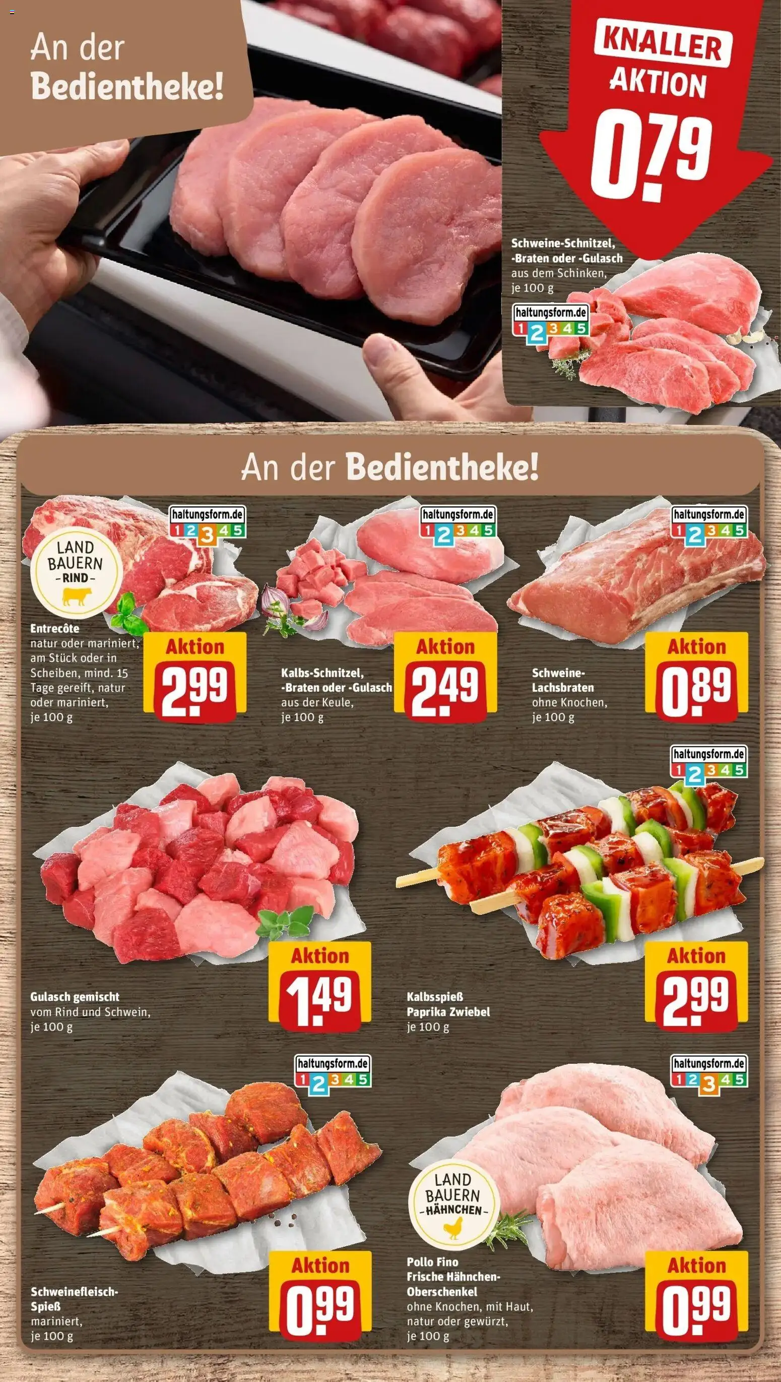 REWE Prospekt ab 24.08.2026 zum Blättern » Angebote | Seite: 8 | Produkte: Hahnchen, Entrecote, Paprika, Schweinefleisch