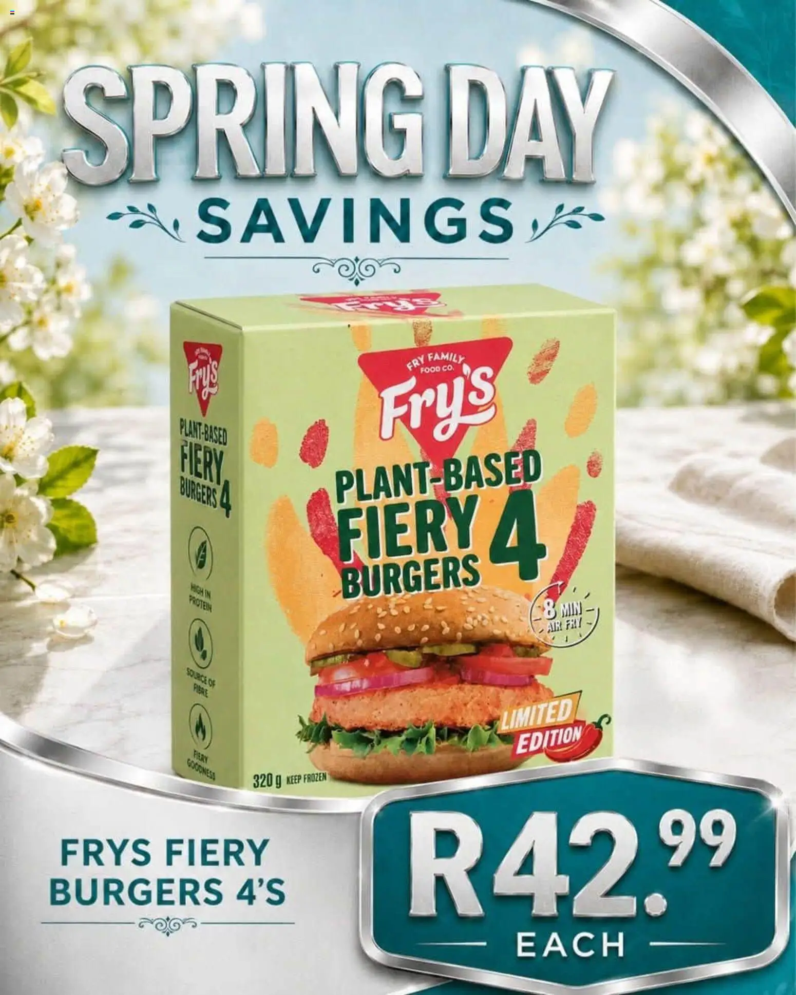 New Take n Pay catalogue – valid from 01/09/2026 | Page: 4 | Products: Protein, Burgers, Fry's