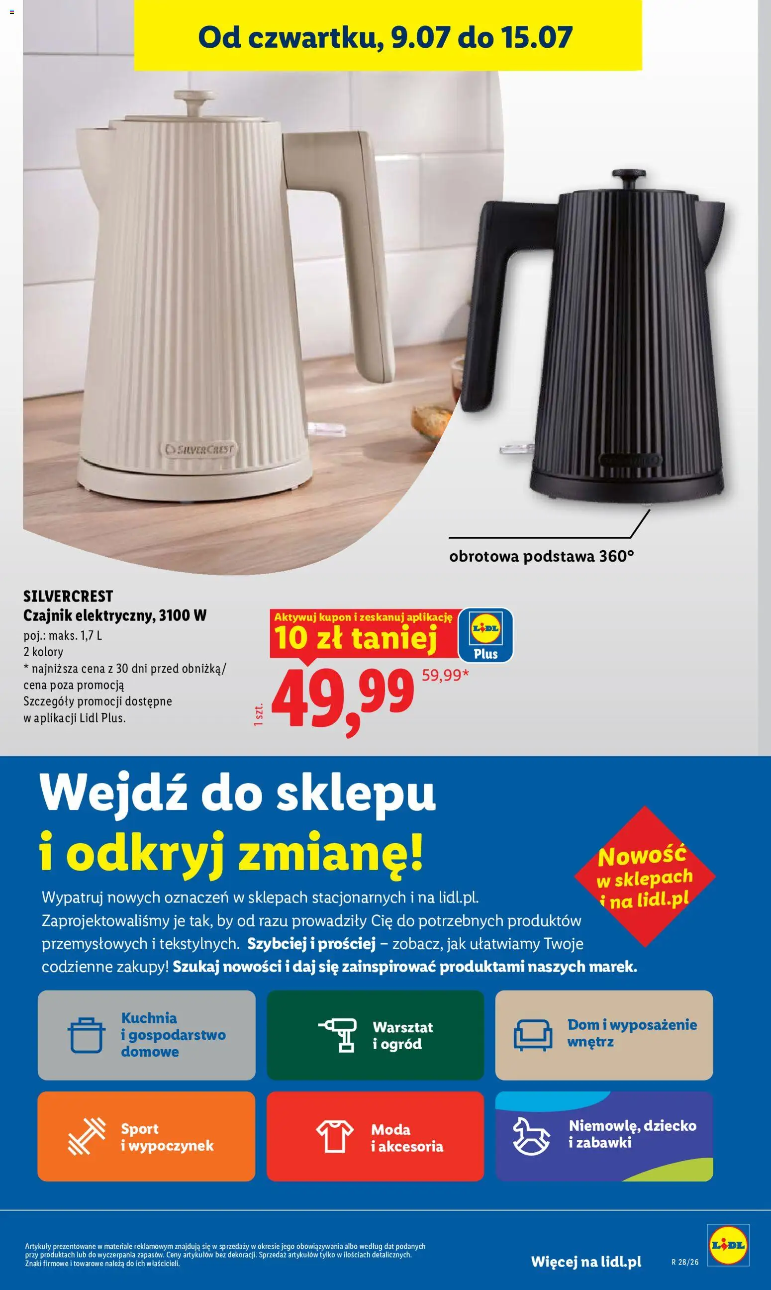 Lidl gazetka od 09.07.2026 | Strona: 39 | Produkty: Czajnik
