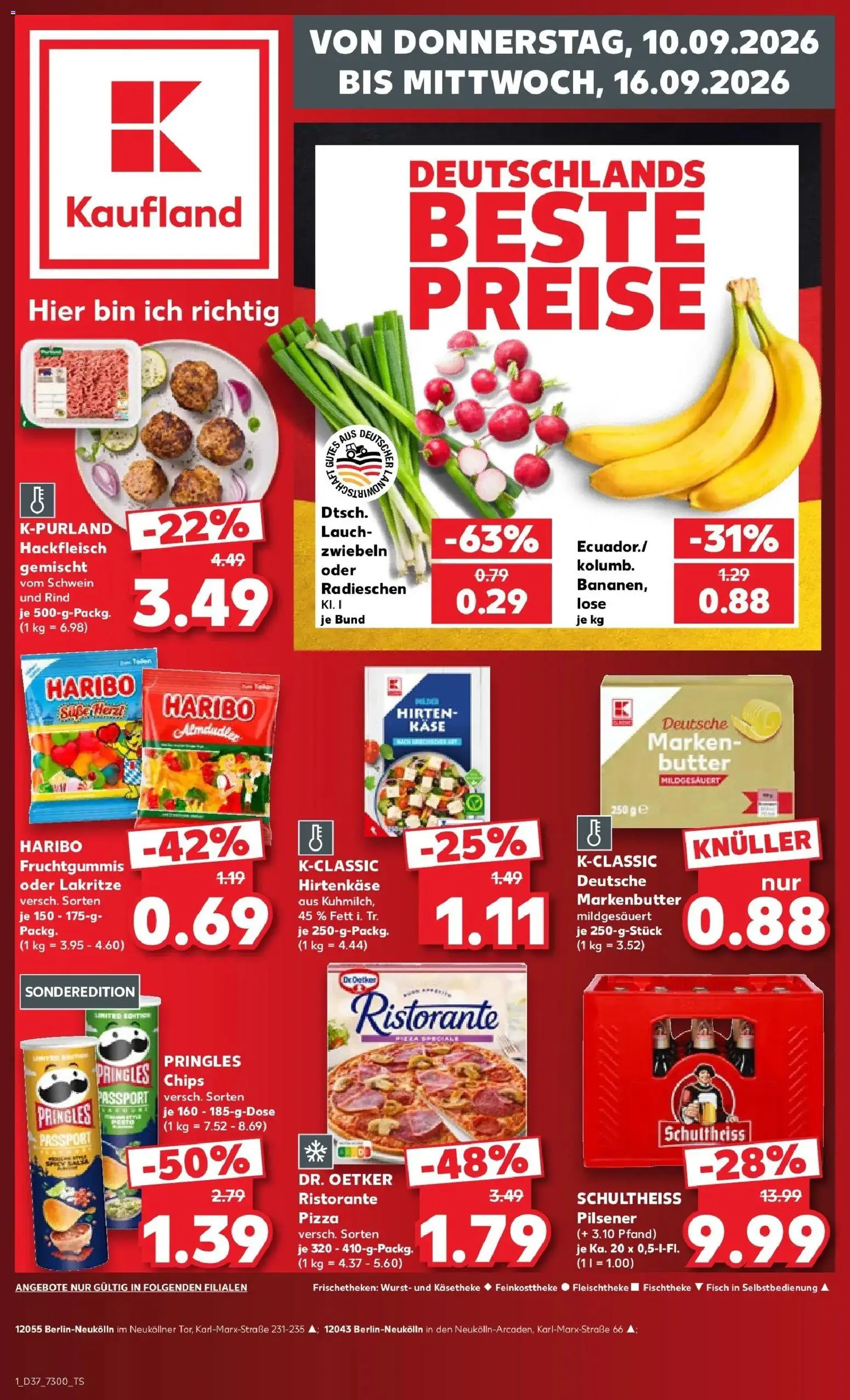 Prospekt Kaufland ab 10.09.2026 » Angebote Online zum Blättern | Seite: 1 | Produkte: Fisch, Wurst, Pringles, Chips