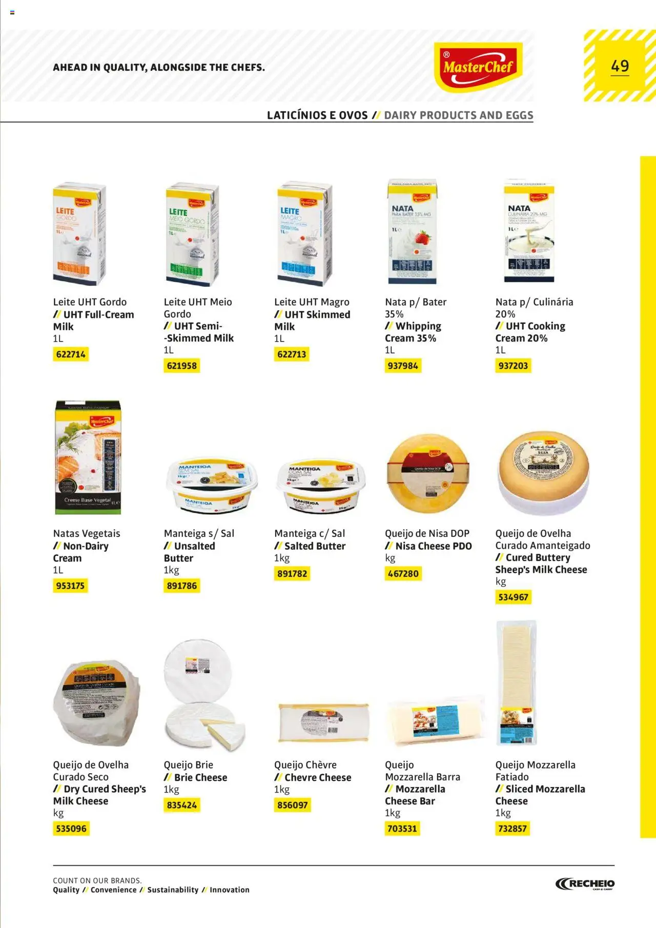 Recheio MasterChef │ válido de 22.03.2024 | Página: 49 | Produtos: Leite, Queijo, Nata, Creme