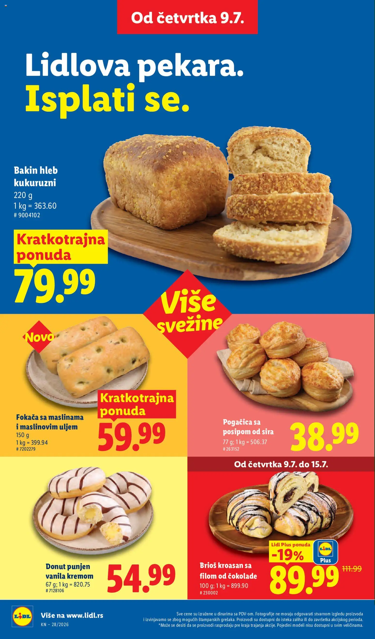 Lidl katalog - važi od 09.07.2026 | Strana: 22 | Proizvode: Kroasan, Hleb