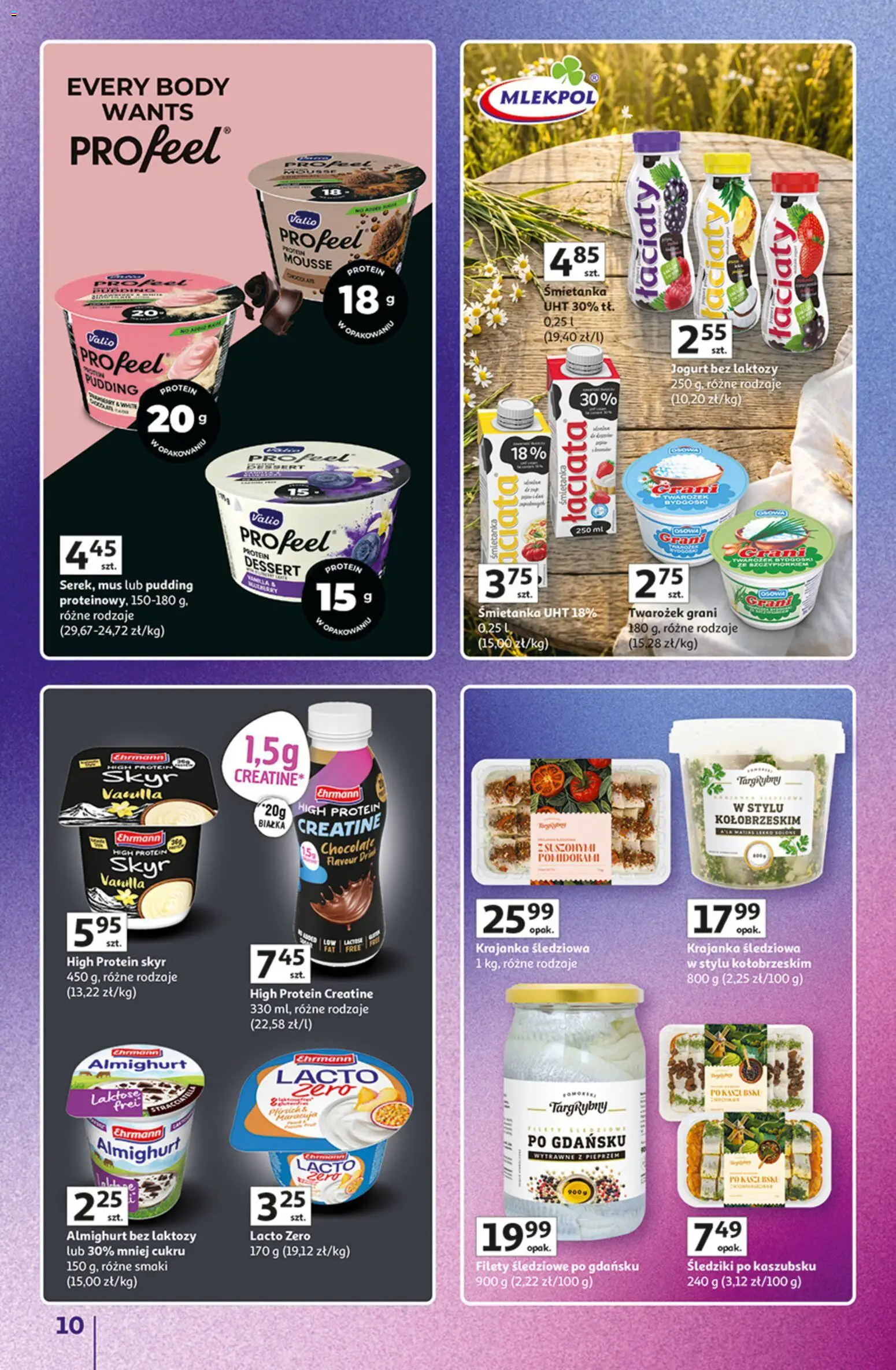 Auchan gazetka - Znane marki od 15.10.2026 | Strona: 10 | Produkty: Twarożek Grani, High Protein, Valio, Skyr