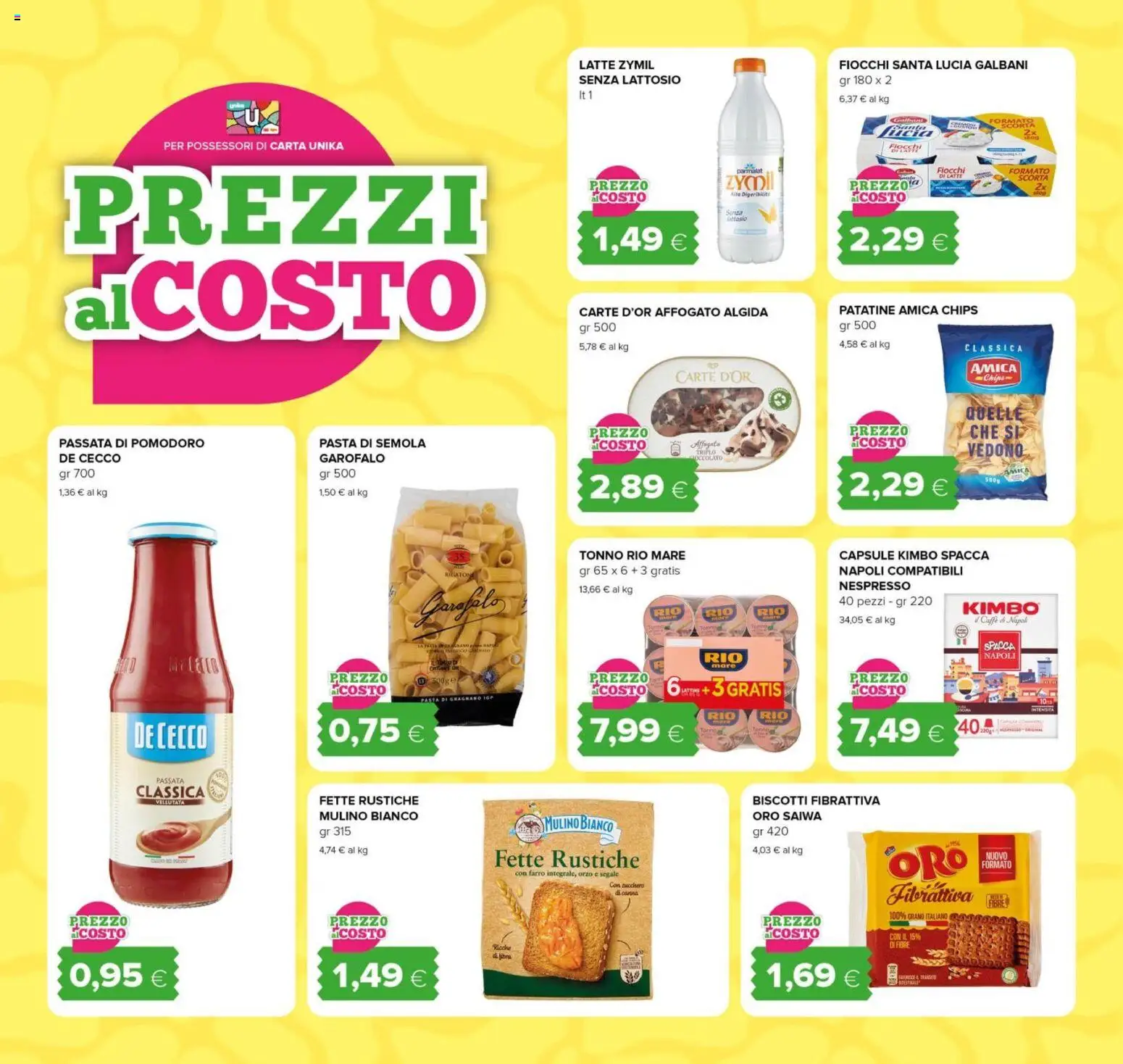 Volantino Oasi del 29/07/2026 | Pagina: 2 | Prodotti: Caffè, Patatine, Passata di pomodoro, Tonno