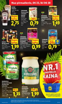 LIDL leidinys galioja nuo 2026.06.22 | Puslapis: 13 | Prekių: Kukurūzai, Konservai, Majonezas, Makaronai