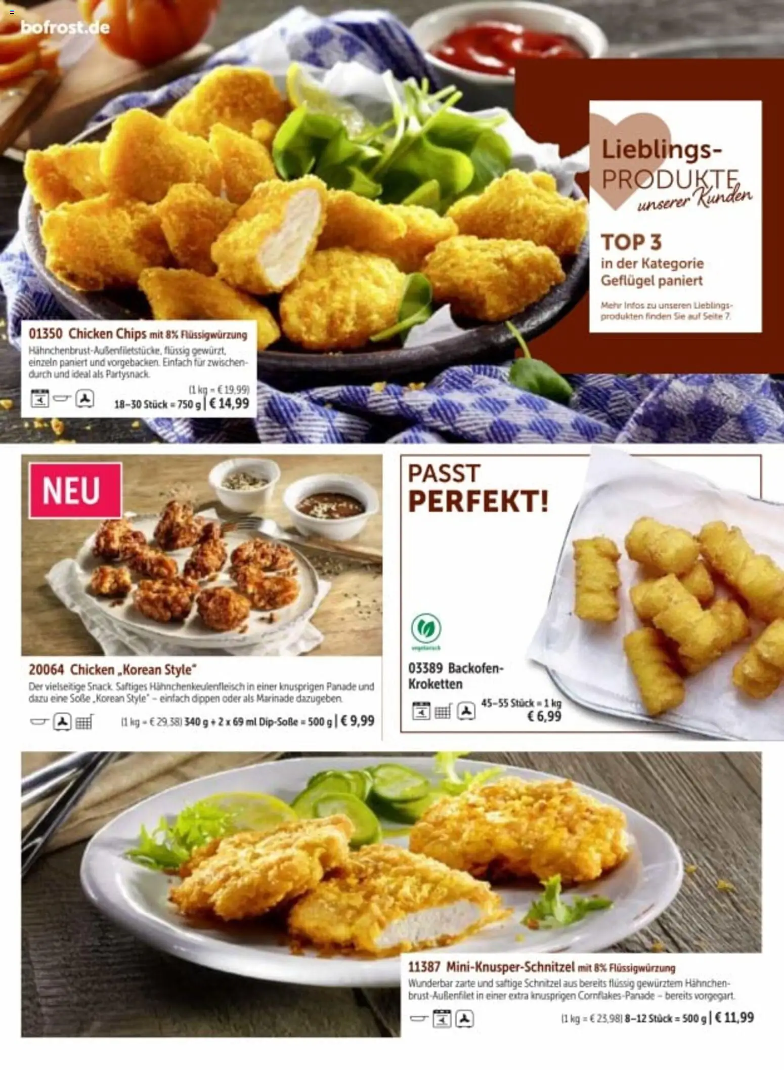 Bofrost Katalog – gültig ab 06.03.2026 | Seite: 82 | Produkte: Hahnchen, Schnitzel, Soße, Chips
