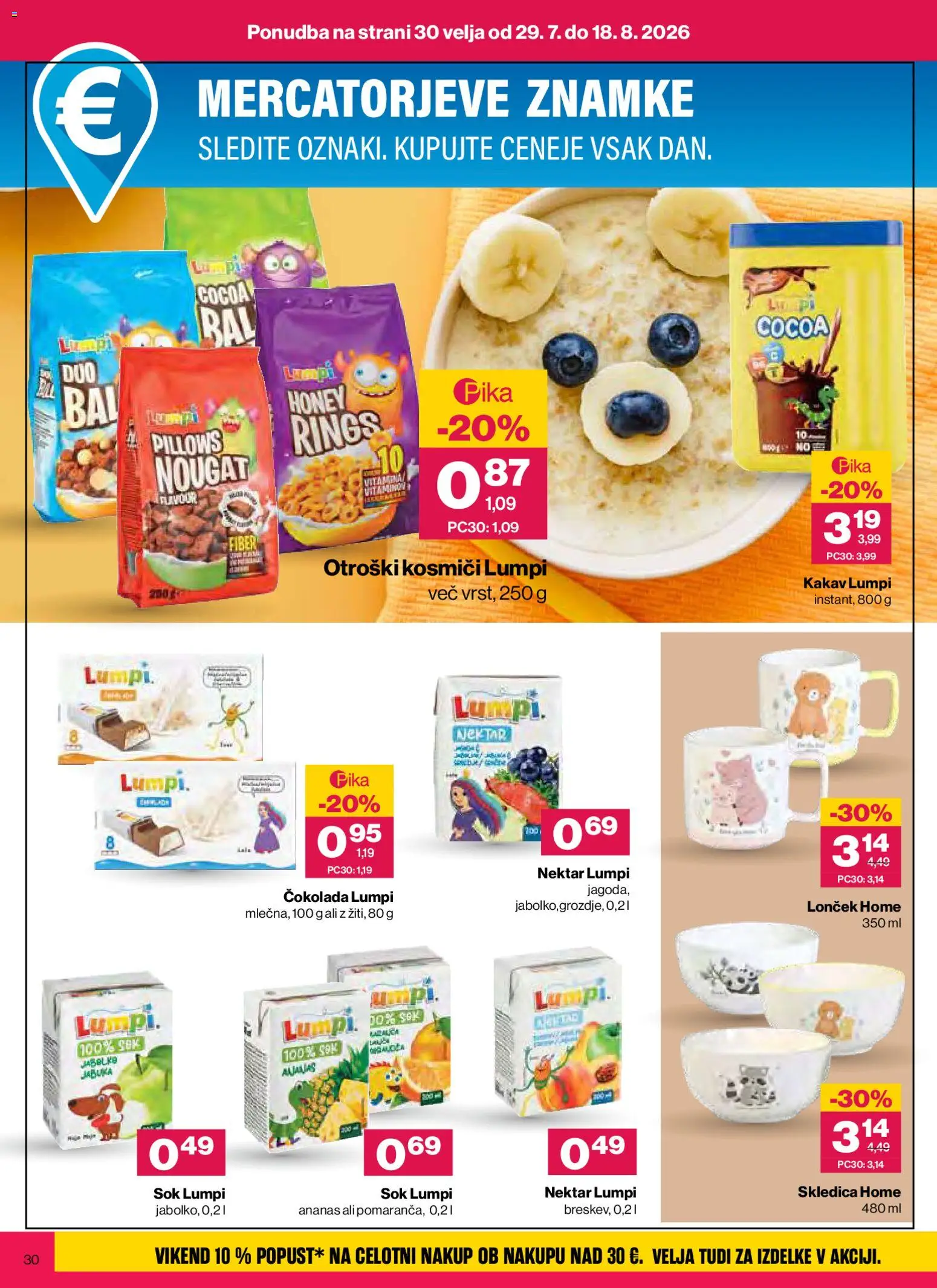 Novi Mercator katalog ponudbe – veljaven od 29.07.2026 | Stran: 30