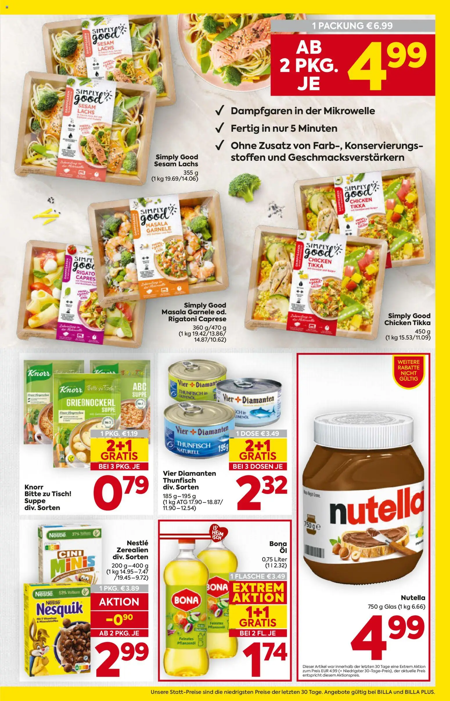 Billa - Flugblatt gültig ab 07.04.2026 | Seite: 9 | Produkte: Nutella, Mikrowelle, Tisch