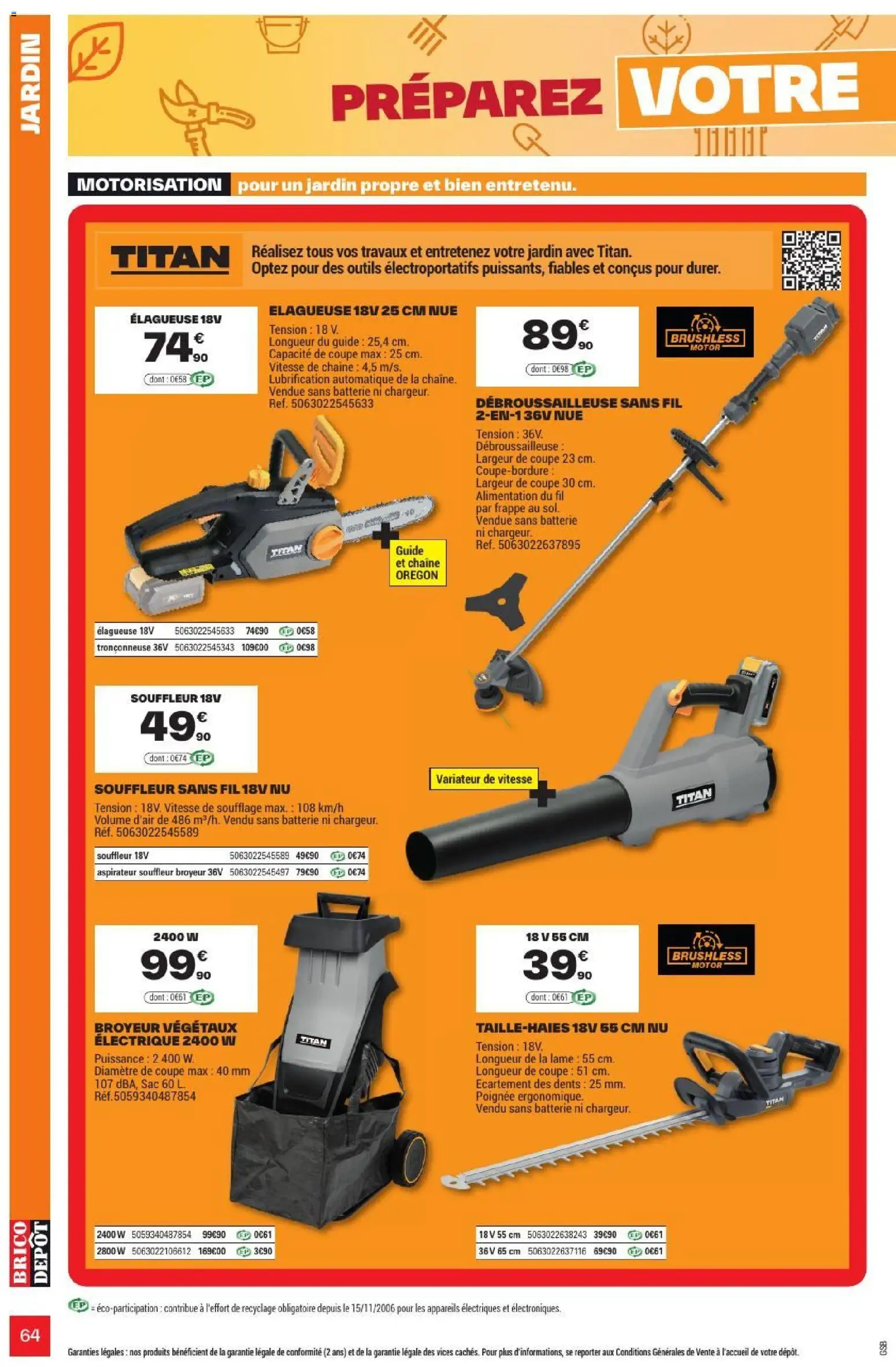 {H1} | Page: 64 | Produits: Broyeur, Débroussailleuse, Outils, Batterie