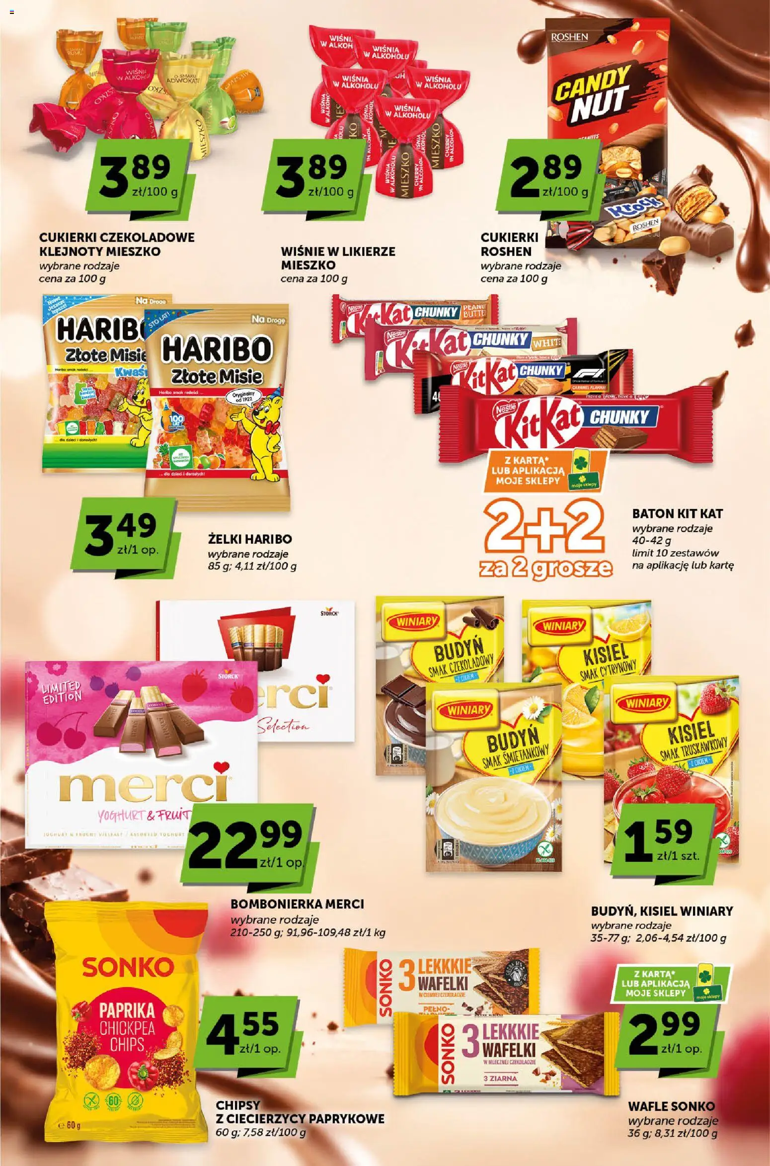 Groszek gazetka - Katalog od 17.09.2026 | Strona: 4 | Produkty: Żelki haribo, Chipsy, Cukierki czekoladowe, Baton