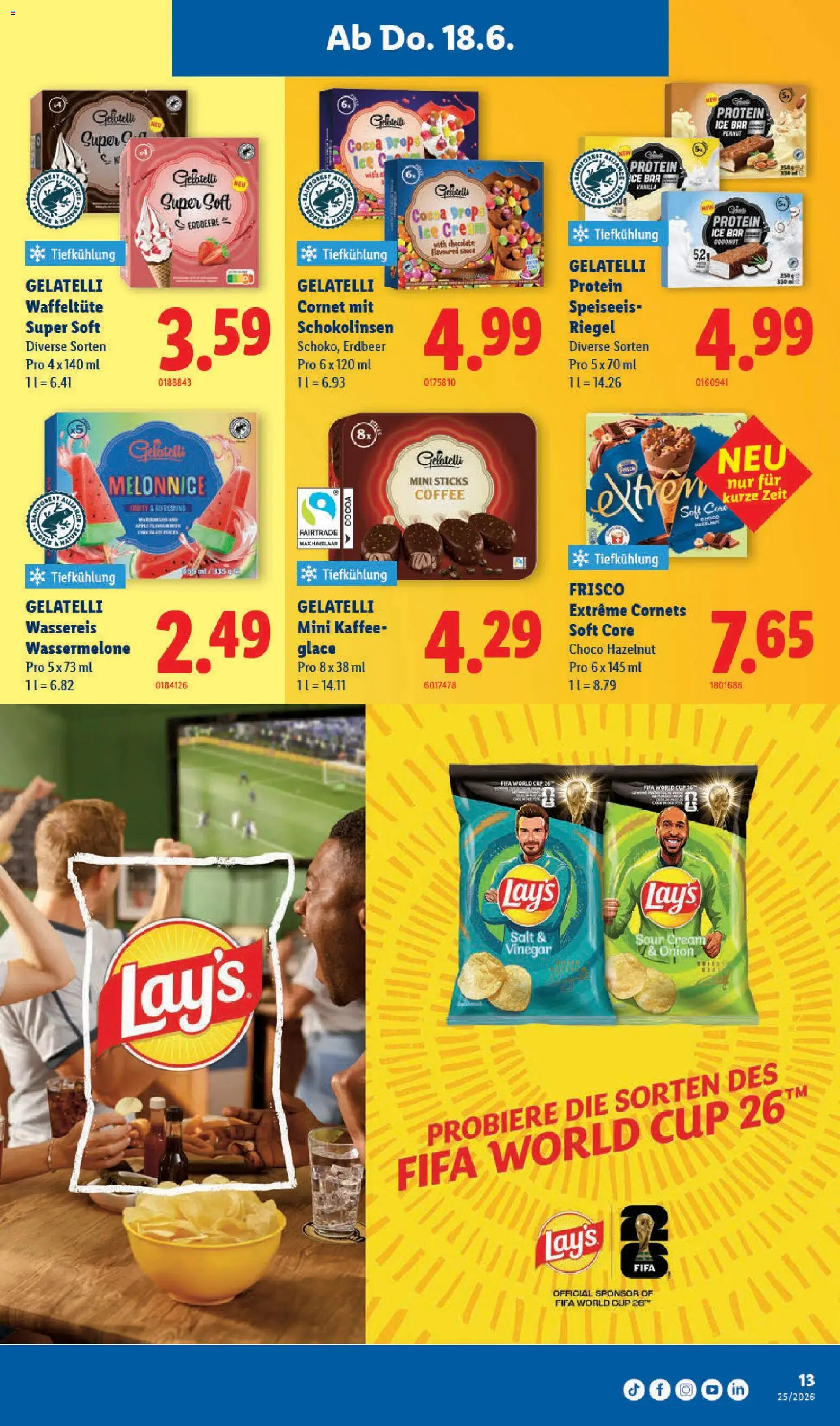 Lidl aktionen – gültig ab 18.06.2026 | Seite: 15 | Produkte: Glace, Kaffee, Wassermelone