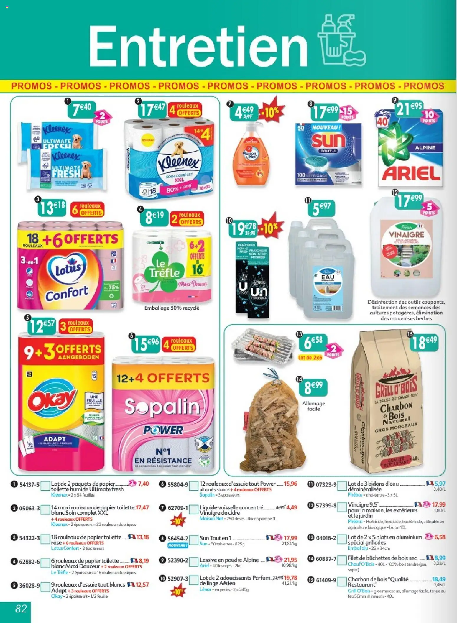 {H1} | Page: 82 | Produits: Lenor, Outils, Lessive en poudre, Vinaigre de cidre