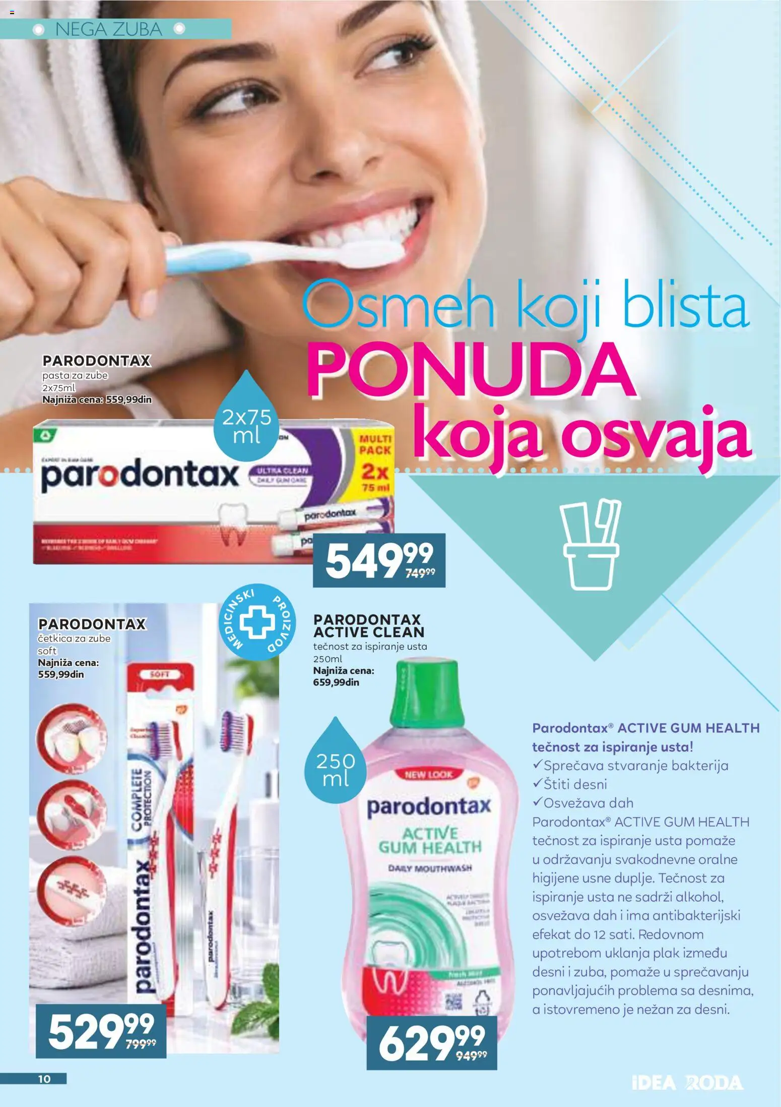 Roda katalog - važi od 28.09.2026 | Strana: 42 | Proizvode: Pasta, Pasta za zube, Četkica za zube, Tečnost za ispiranje usta