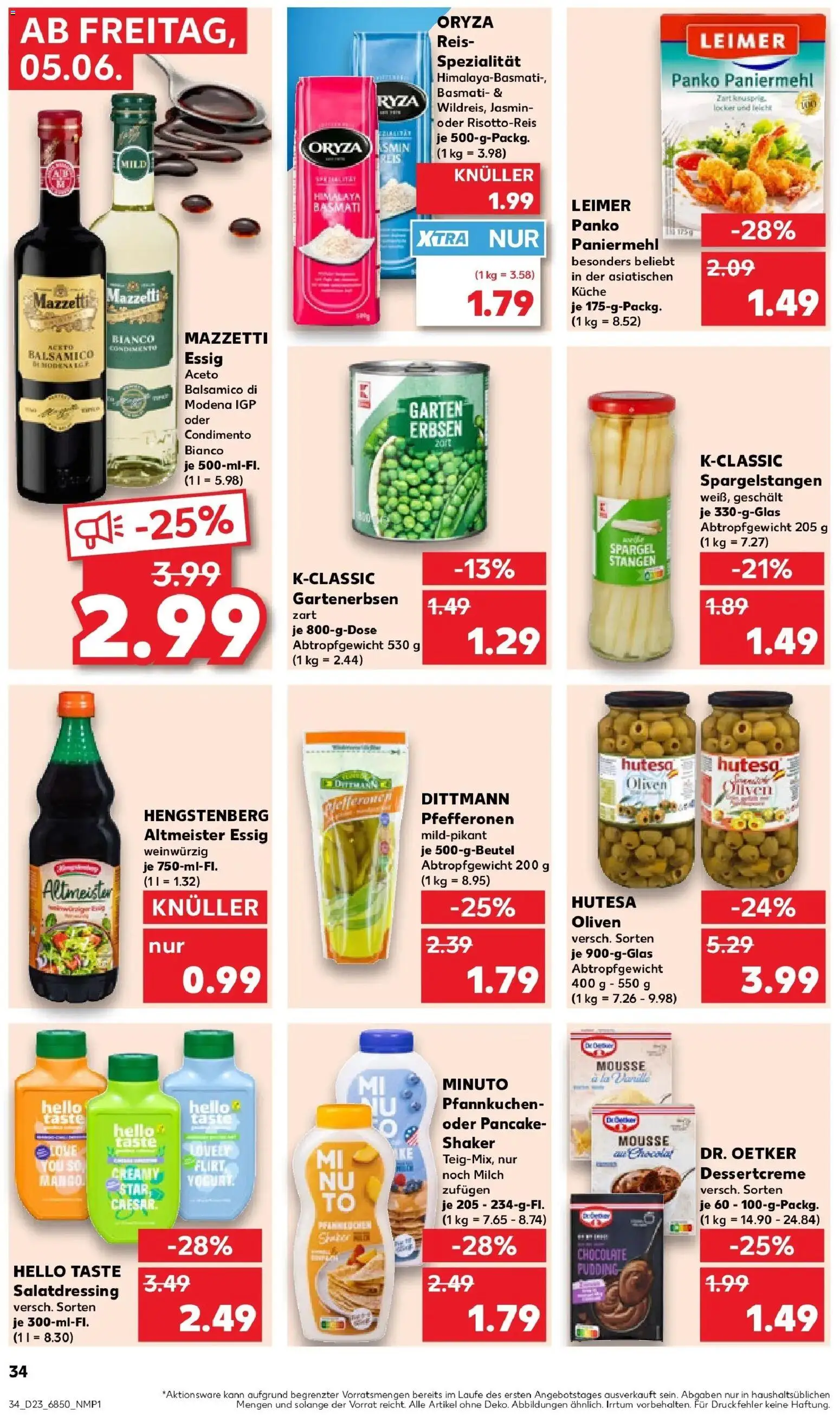 Kaufland Prospekt Freising – gültig ab 04.06.2026 | Seite: 34 | Produkte: Balsamico, Spargel, Pfannkuchen, Mango
