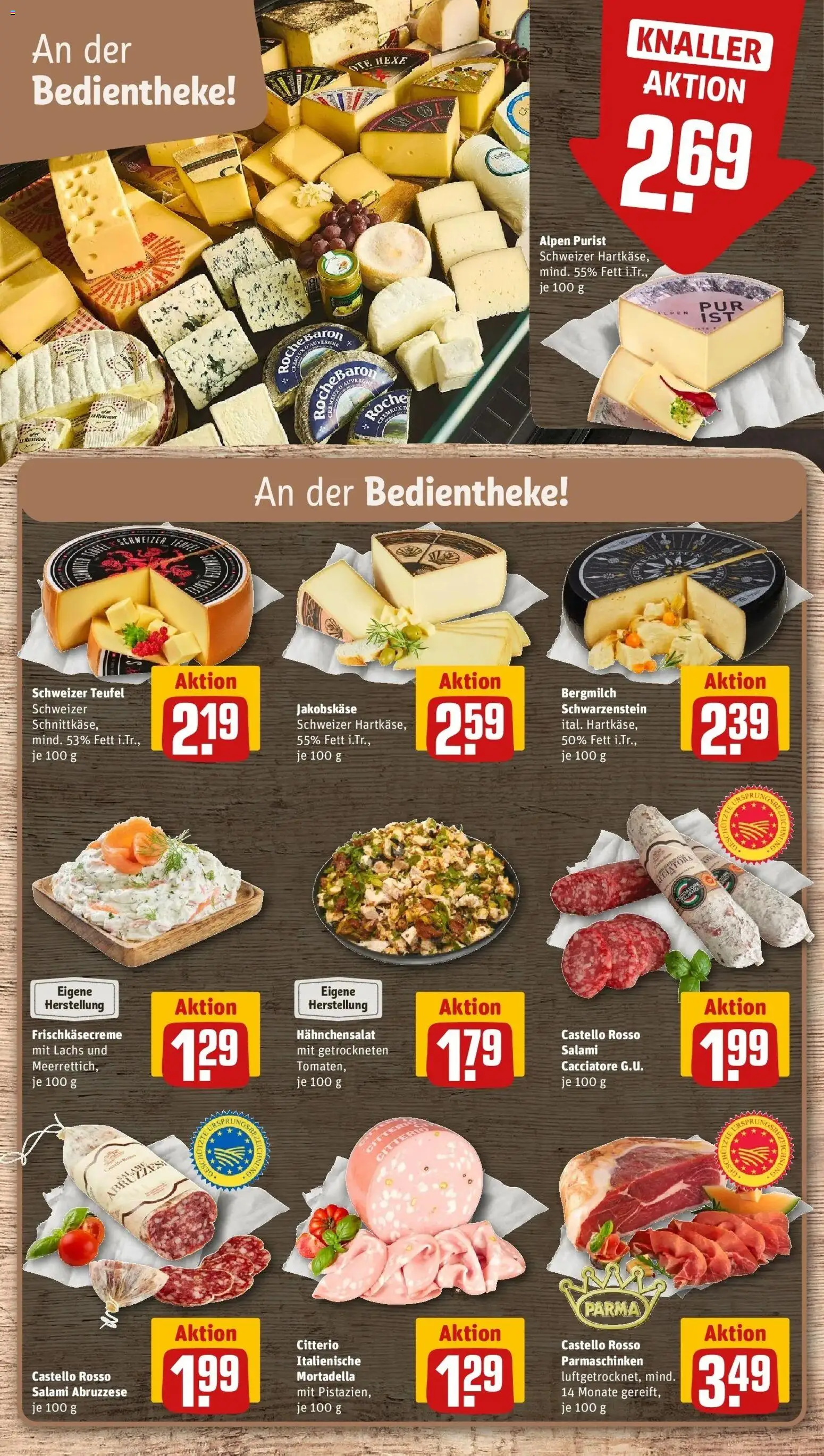 REWE Prospekt ab 05.10.2026 zum Blättern » Angebote | Seite: 13 | Produkte: Lachs, Salami