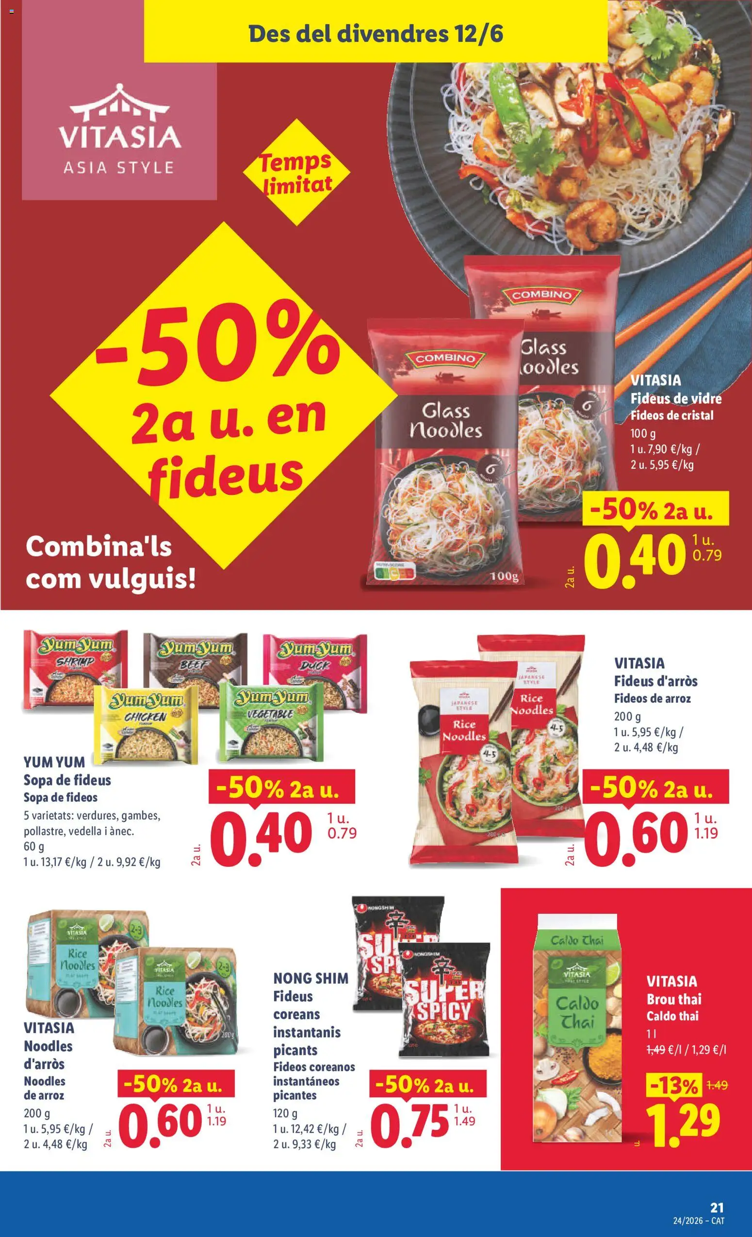 Lidl folleto │ válido desde el 08.06.2026 | Página: 39 | Productos: Arroz, Fideos, Fideos de arroz
