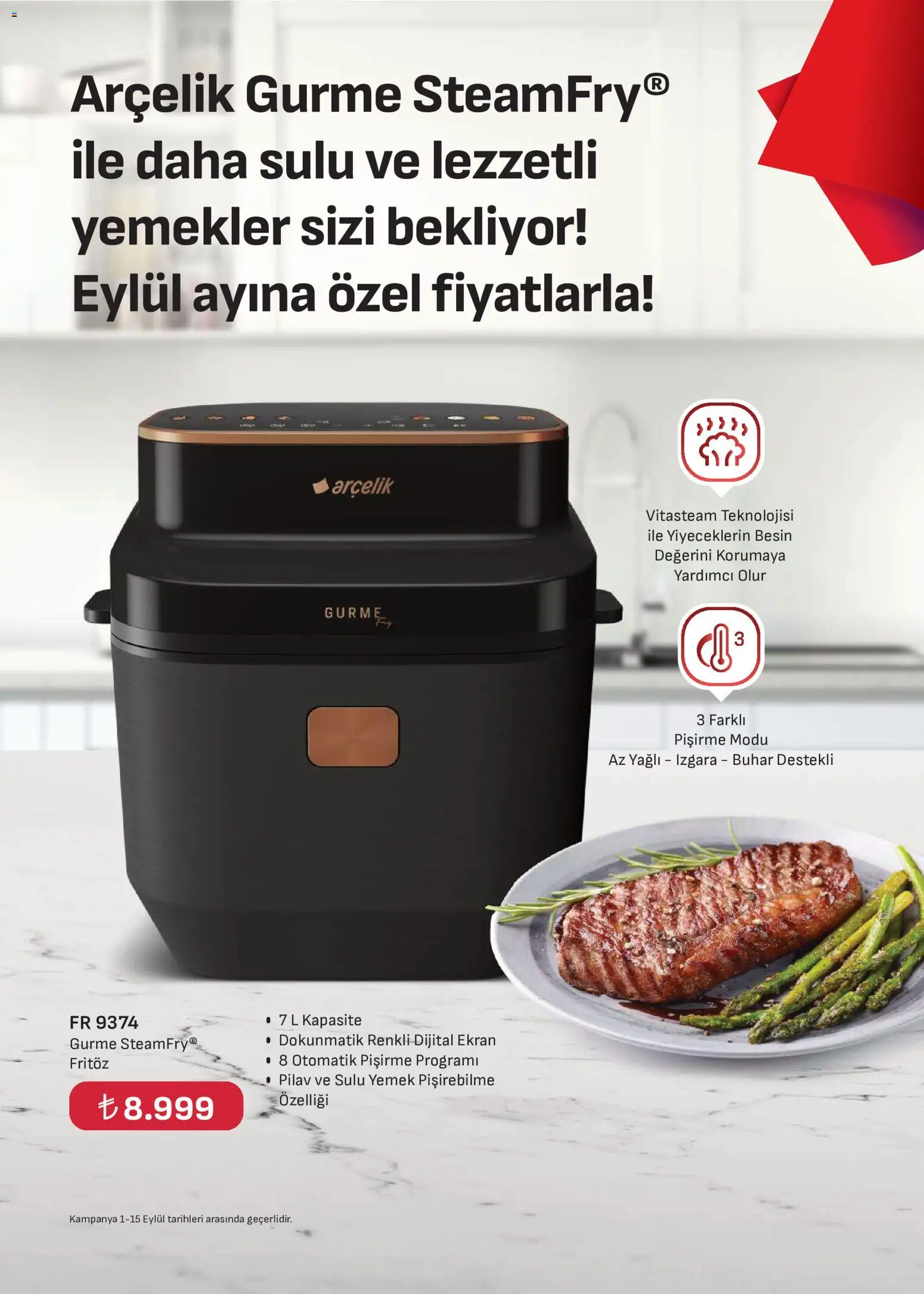 Arçelik Katalog - 01 Eylül 2026 tarihinden itibaren geçerlidir | Sayfa: 56 | Ürünler: Fritöz, Pilav, Izgara