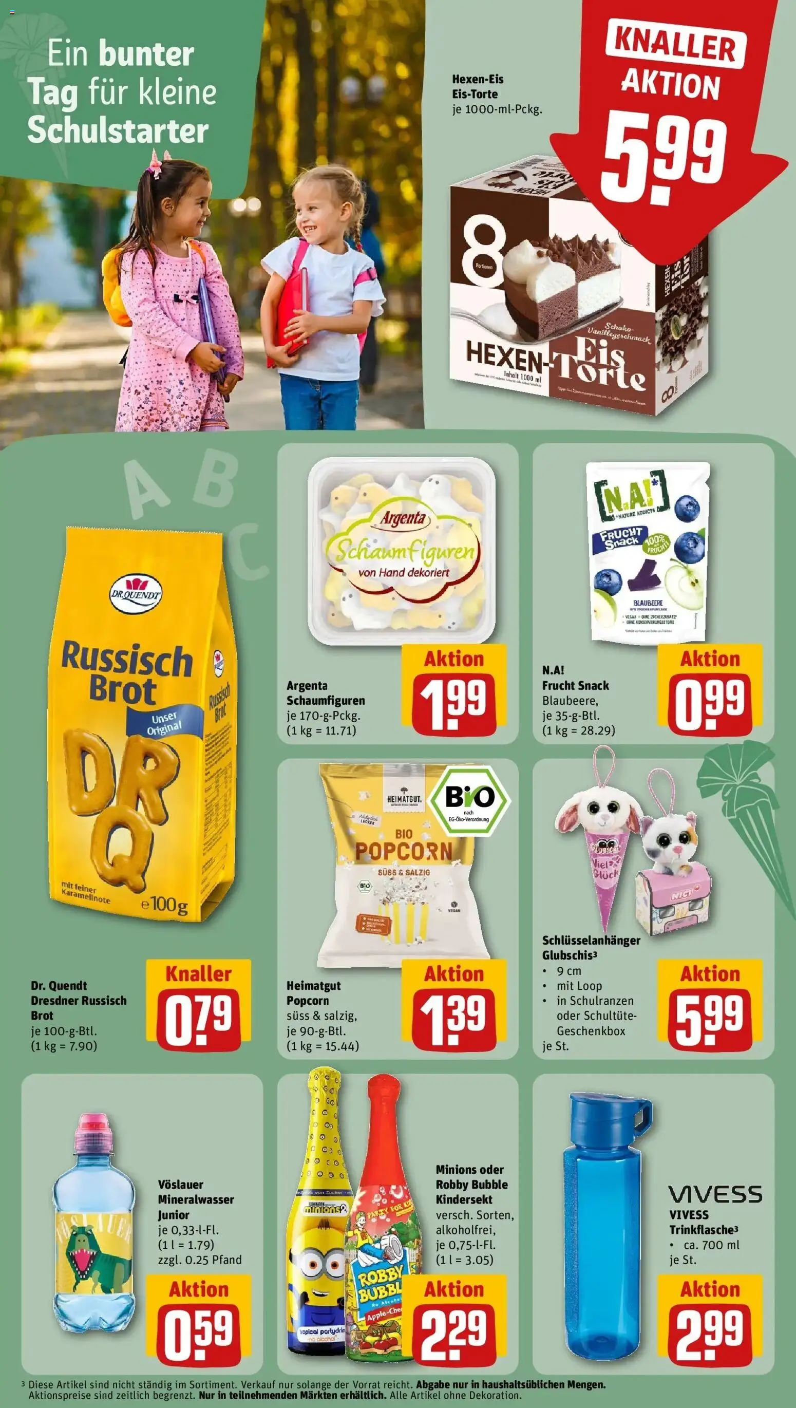 REWE Prospekt ab 10.08.2026 zum Blättern » Angebote | Seite: 21 | Produkte: Eistorte, Mineralwasser, Brot, Popcorn