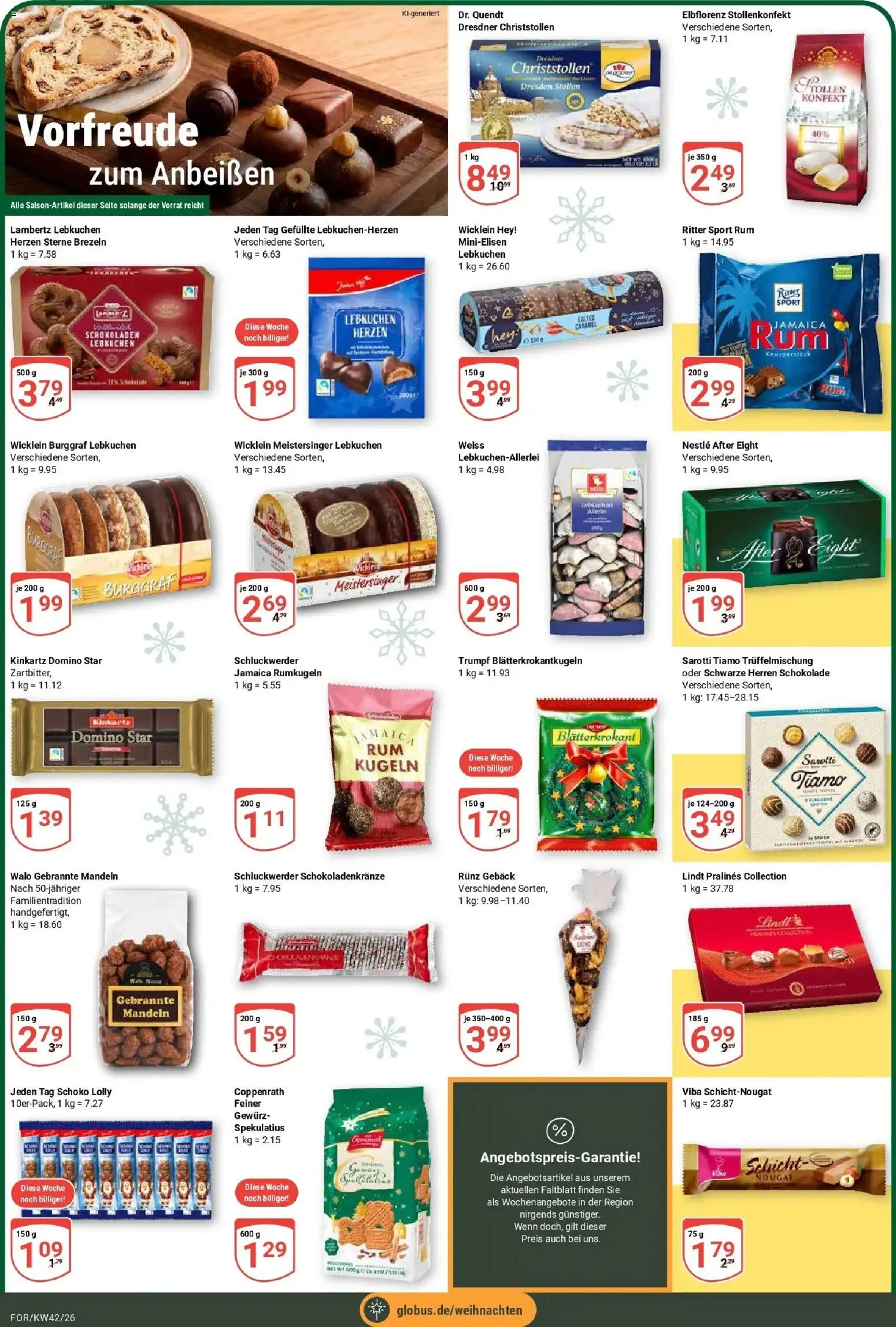 Globus Prospekt Forchheim (ab 12.10.2026) » Angebote online | Seite: 5 | Produkte: Schokolade, Mandeln, Rumkugeln, Lindt