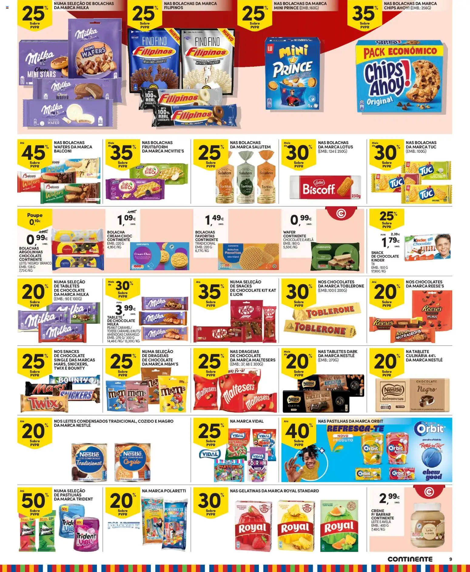 Continente Madeira │ válido de 09.06.2026 | Página: 9 | Produtos: Amêndoas, Chocolates, Nestlé, Creme