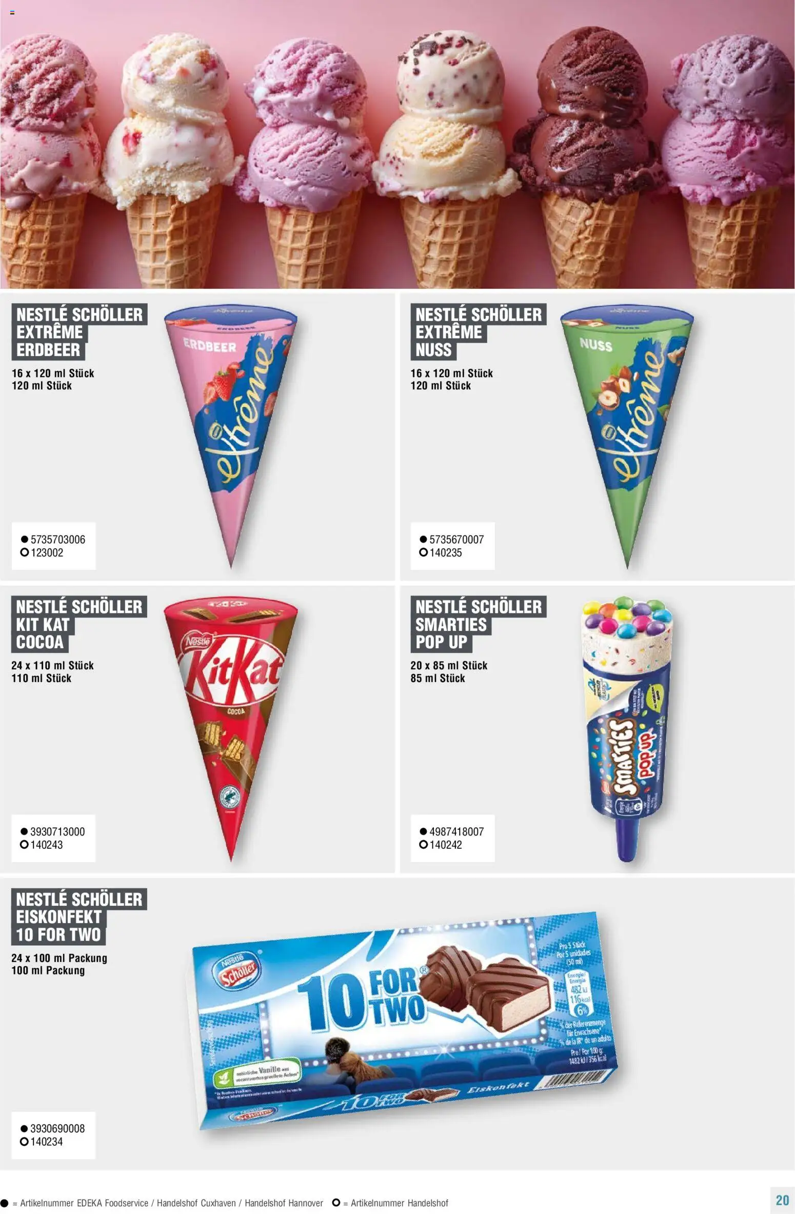 Handelshof Eiskonzept 2026 – gültig ab 01.01.2026 | Seite: 20 | Produkte: Smarties