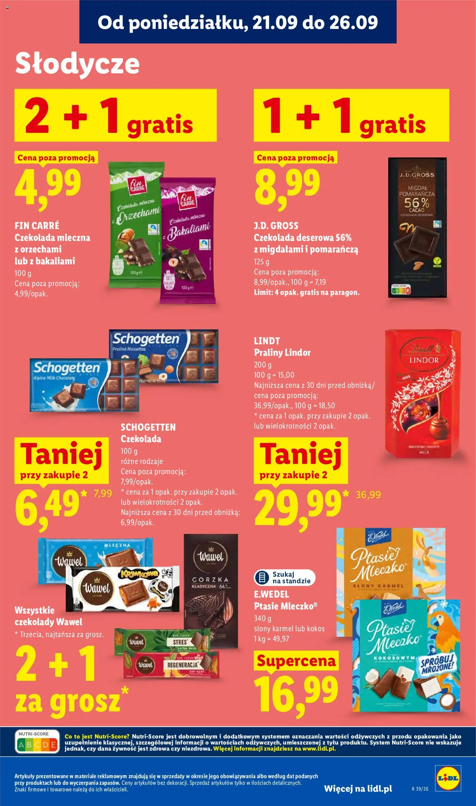 Lidl Polsko leták od 21.09.2026 | Strana: 69 | Produkty: Lindor, Yerba mate, Schogetten, Kokos