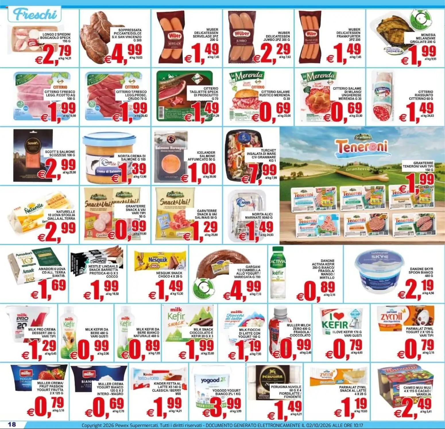 Volantino Pewex del 02/10/2026 | Pagina: 18 | Prodotti: Fiocchi, Latte, Prosciutto, Cocco