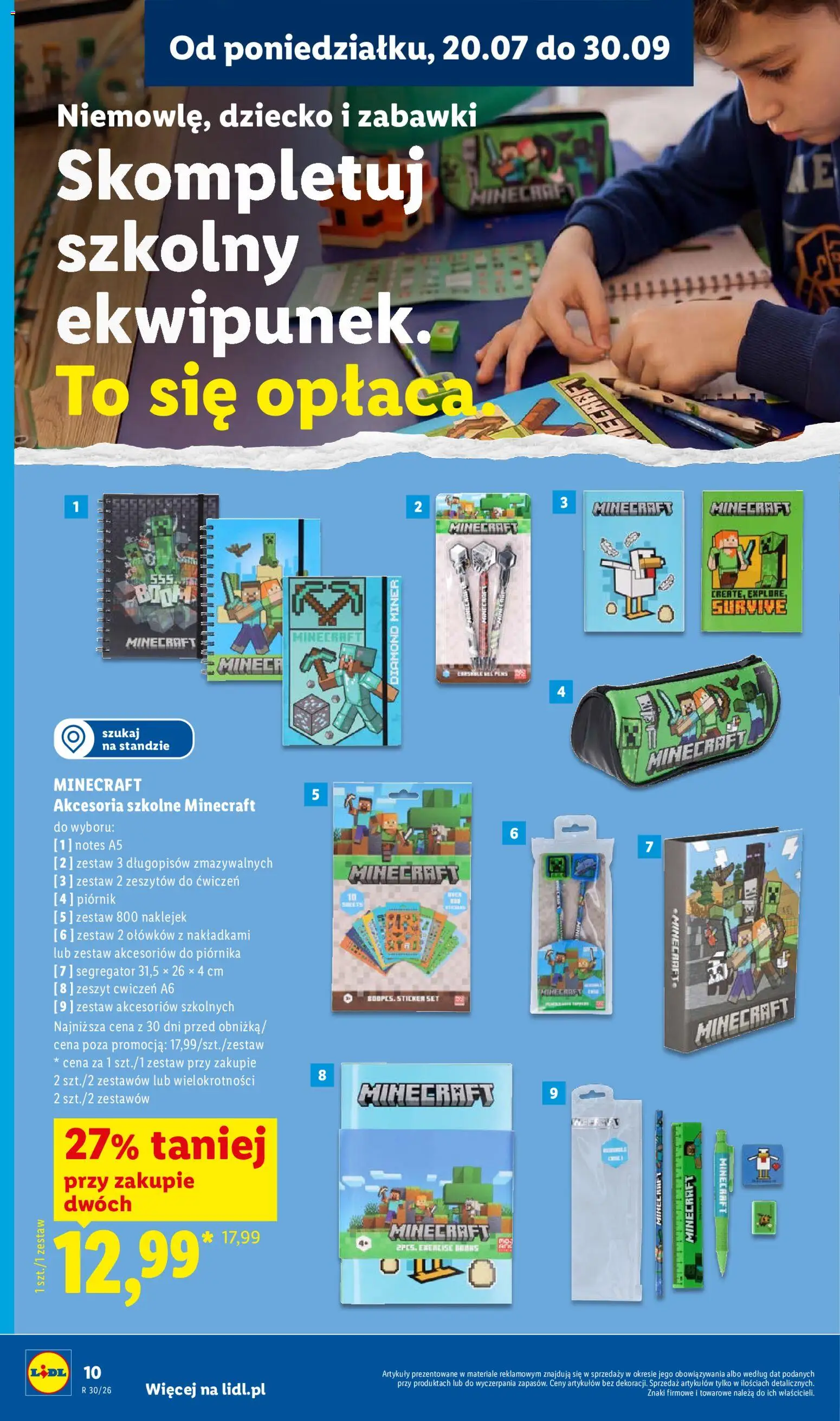 Lidl Katalog od 20.07.2026 | Strona: 10 | Produkty: Notebook, Zeszyt