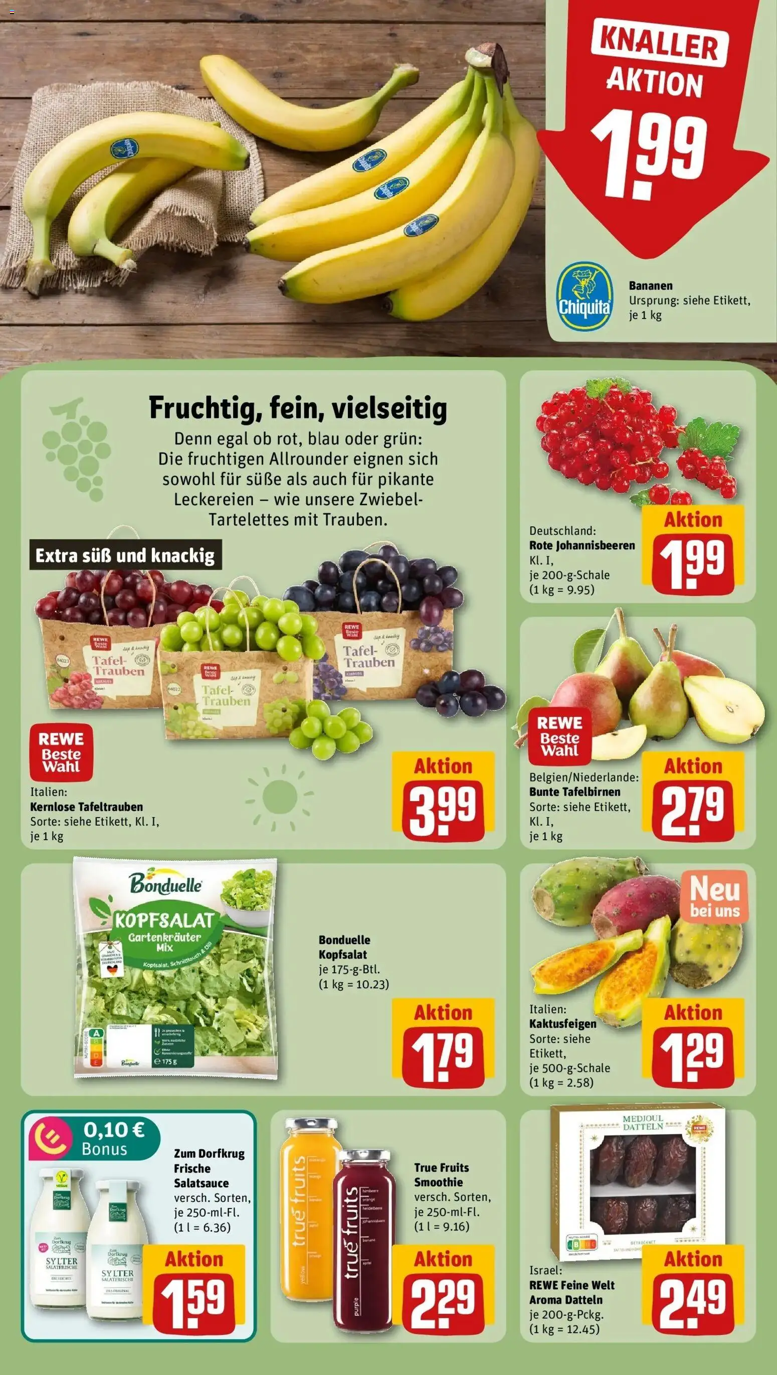 REWE Prospekt ab 31.08.2026 zum Blättern » Angebote | Seite: 6 | Produkte: Trauben, Bananen