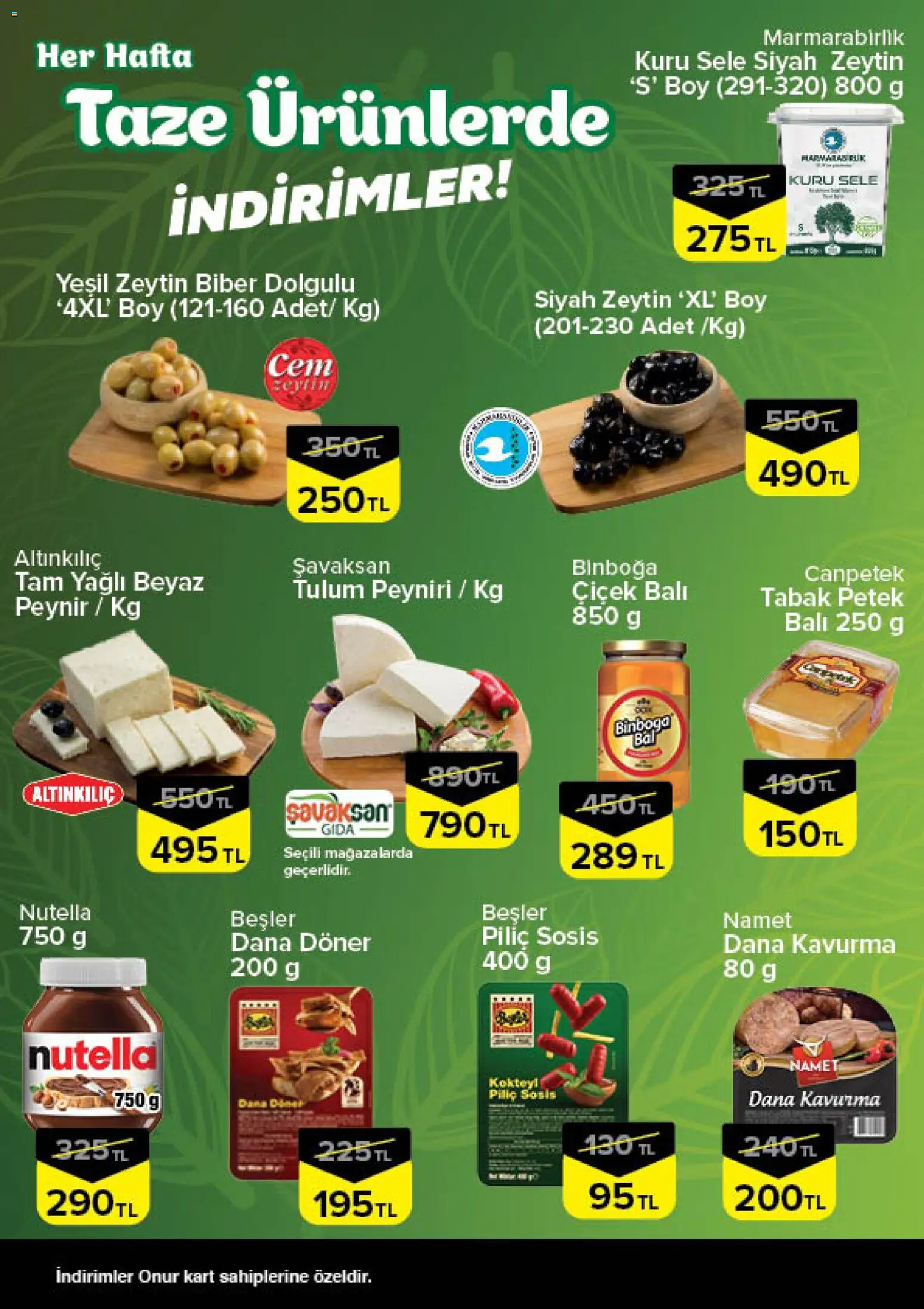 Onur Market - Taze Ürünlerde İndirimler Trakya - 01 Ekim 2026 tarihinden itibaren geçerlidir | Sayfa: 2 | Ürünler: Biber, Sosis, Piliç, Zeytin