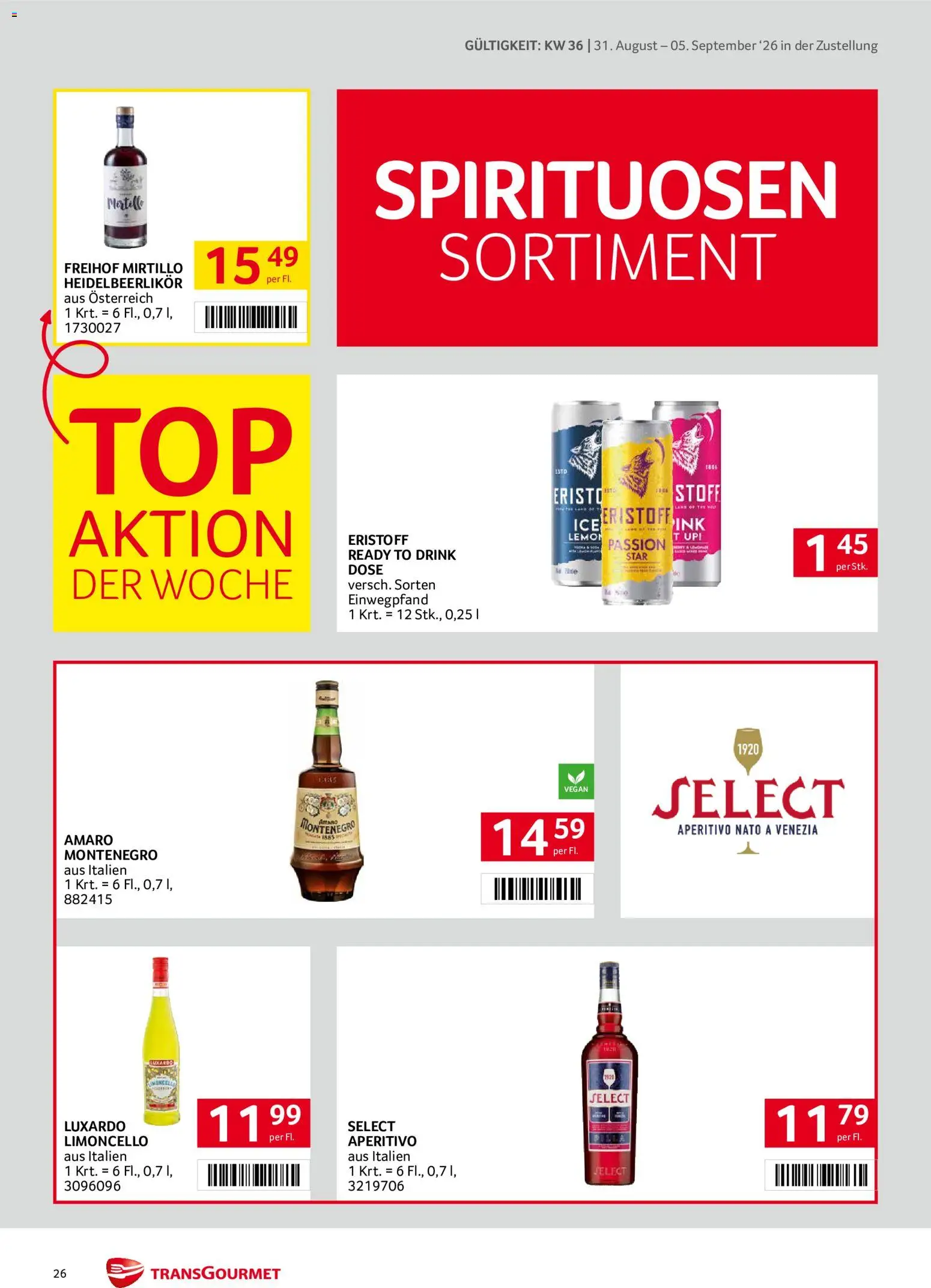 Transgourmet Zustellaktion gültig ab 31.08.2026 | Seite: 26