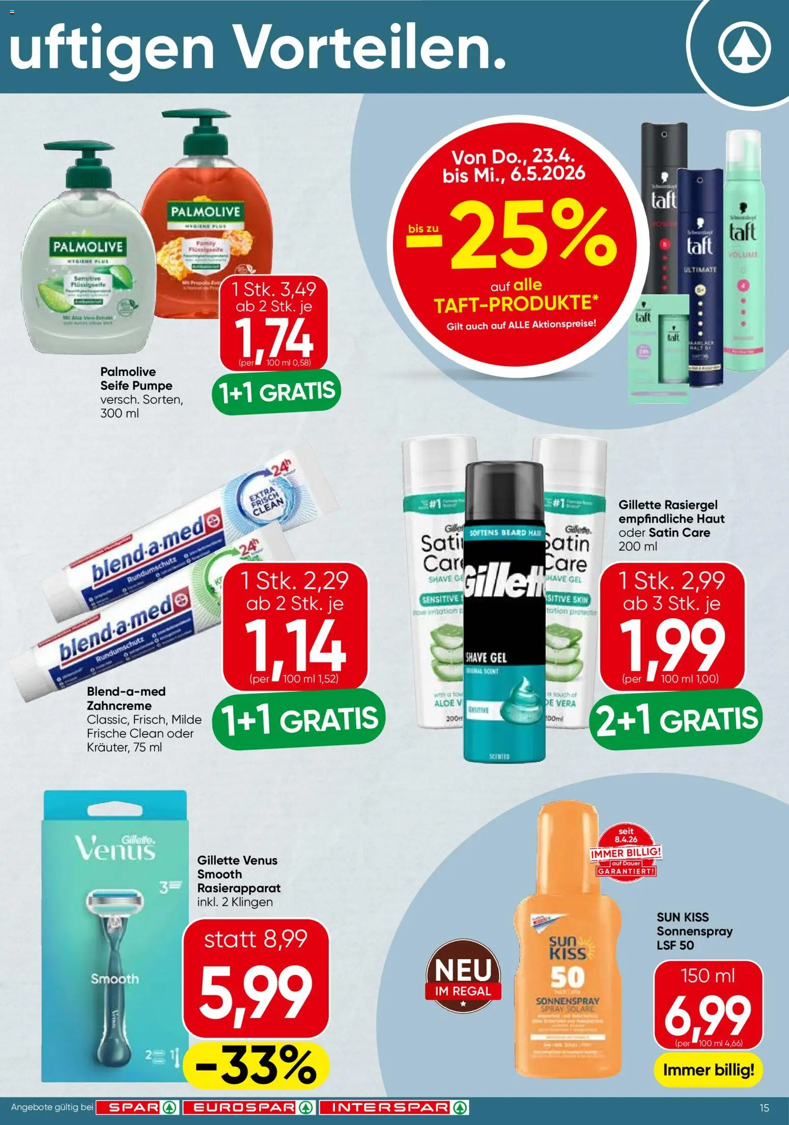 Spar Flugblatt - Burgenland gültig ab 30.04.2026 | Seite: 15 | Produkte: Regal, Seife