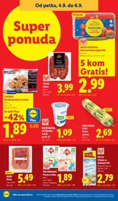 Svježa jaja, Jaja iz podnog uzgoja XXL - Pregled kataloga iz trgovine Lidl, vrijedi od 31.08.2026 | Stranica: 64