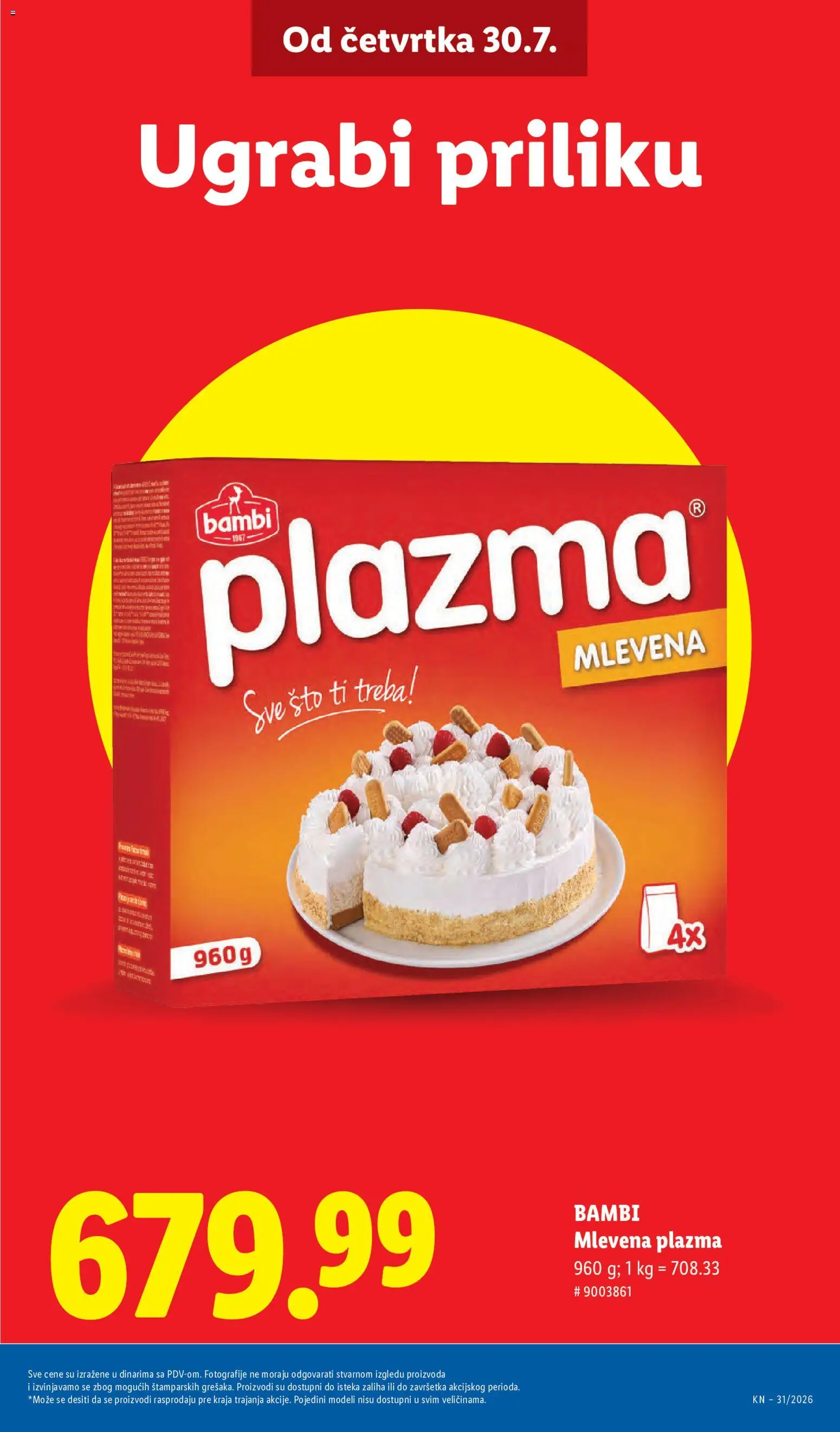 Lidl katalog - važi od 30.07.2026 | Strana: 7 | Proizvode: Sto, Mlevena plazma, Plazma