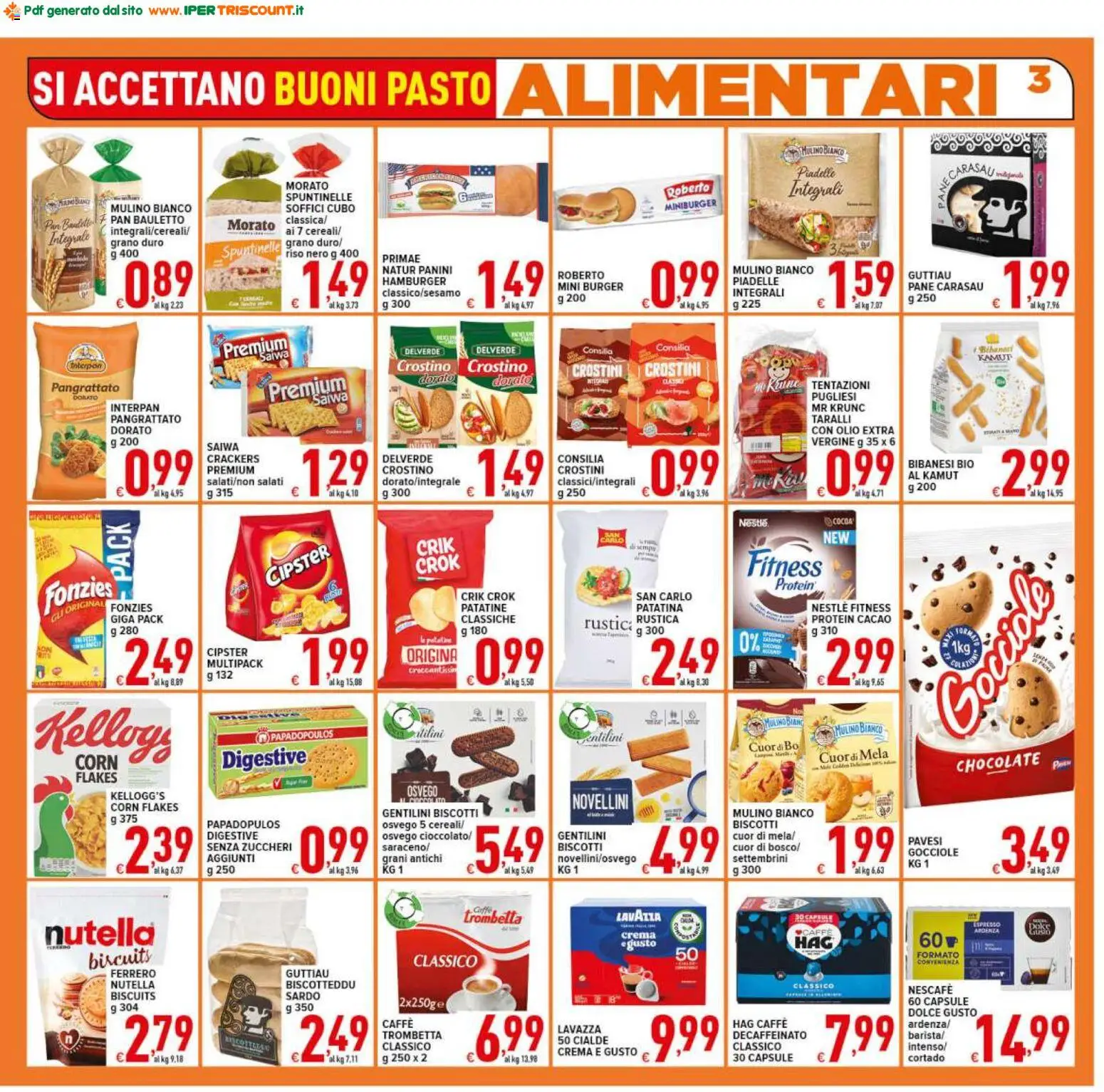 Volantino Ipertriscount del 20.05.2026 | Pagina: 3 | Prodotti: Riso, Taralli, Cacao, Lavazza