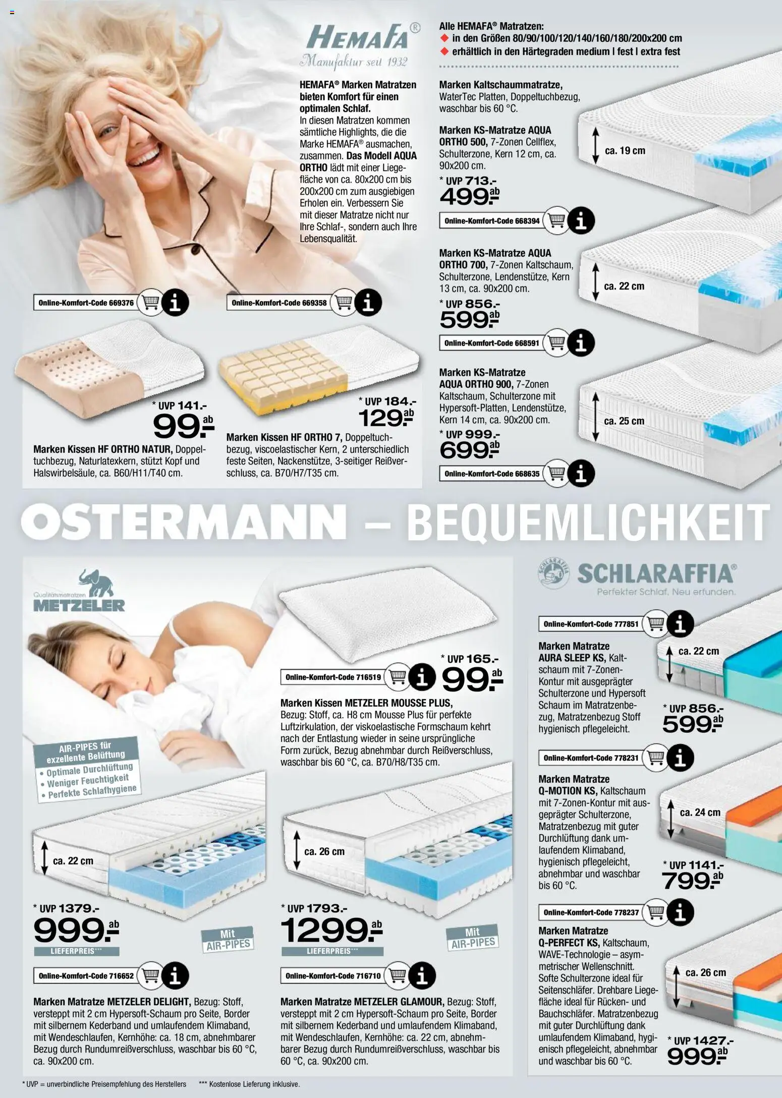 Ostermann Schlafen-spezial – gültig ab 28.05.2026 | Seite: 12 | Produkte: Matratze, Kissen, Liege