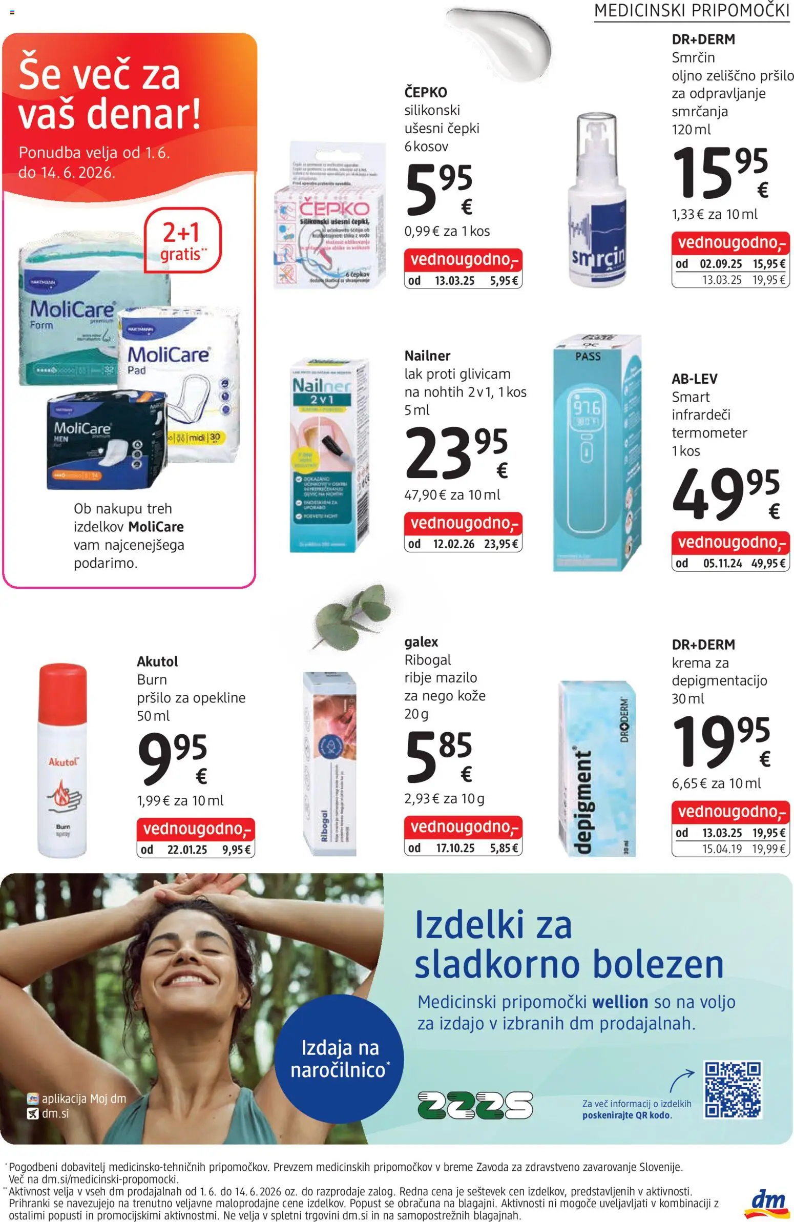 Novi DM Drogerie Markt katalog ponudbe – veljaven od 01.06.2026 | Stran: 19 | Izdelki: Termometer, Kos, Krema, Lak