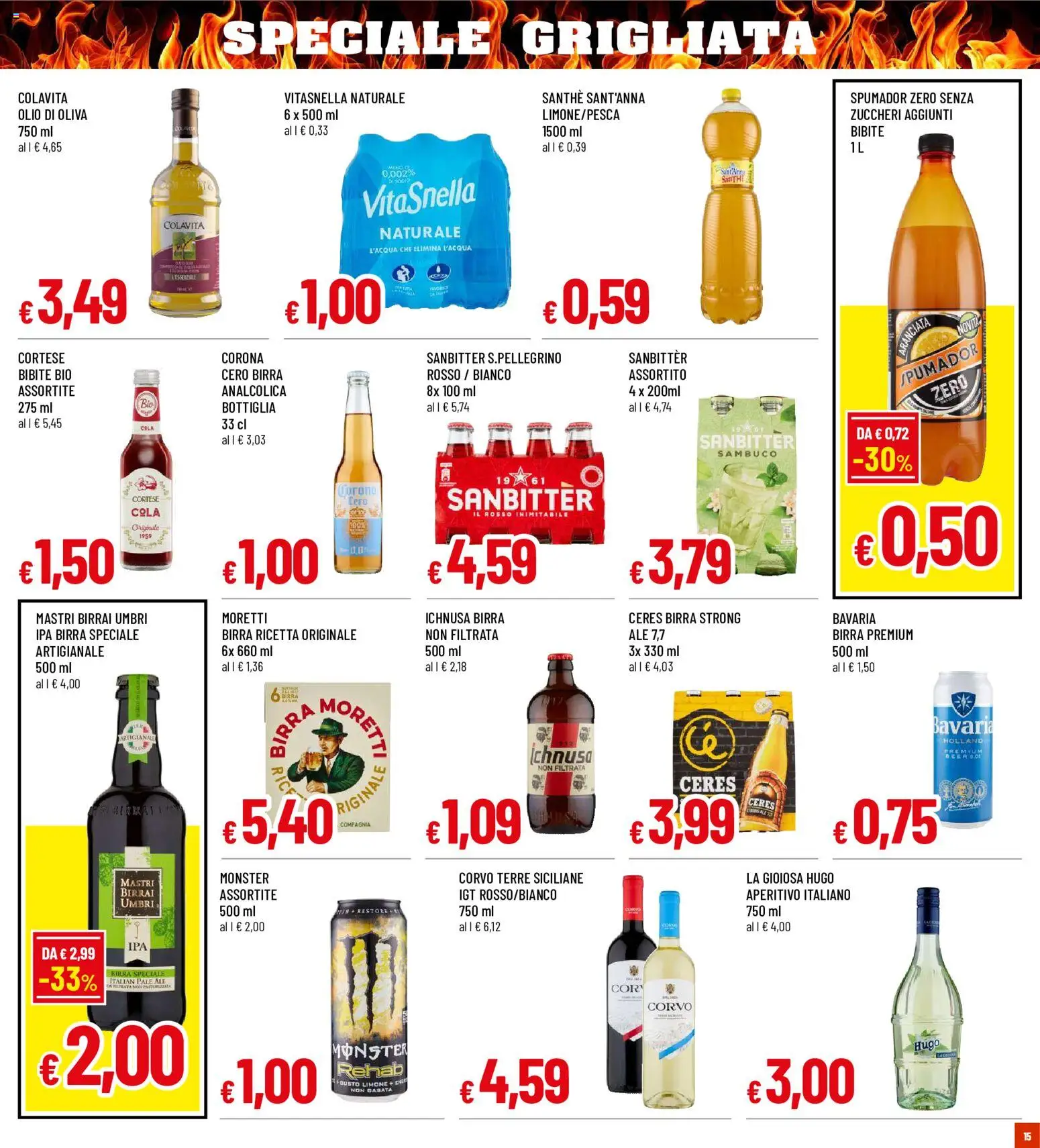 Volantino Famila del 21.05.2026 | Pagina: 15 | Prodotti: Birra, Ceres, Bibite, Bottiglia