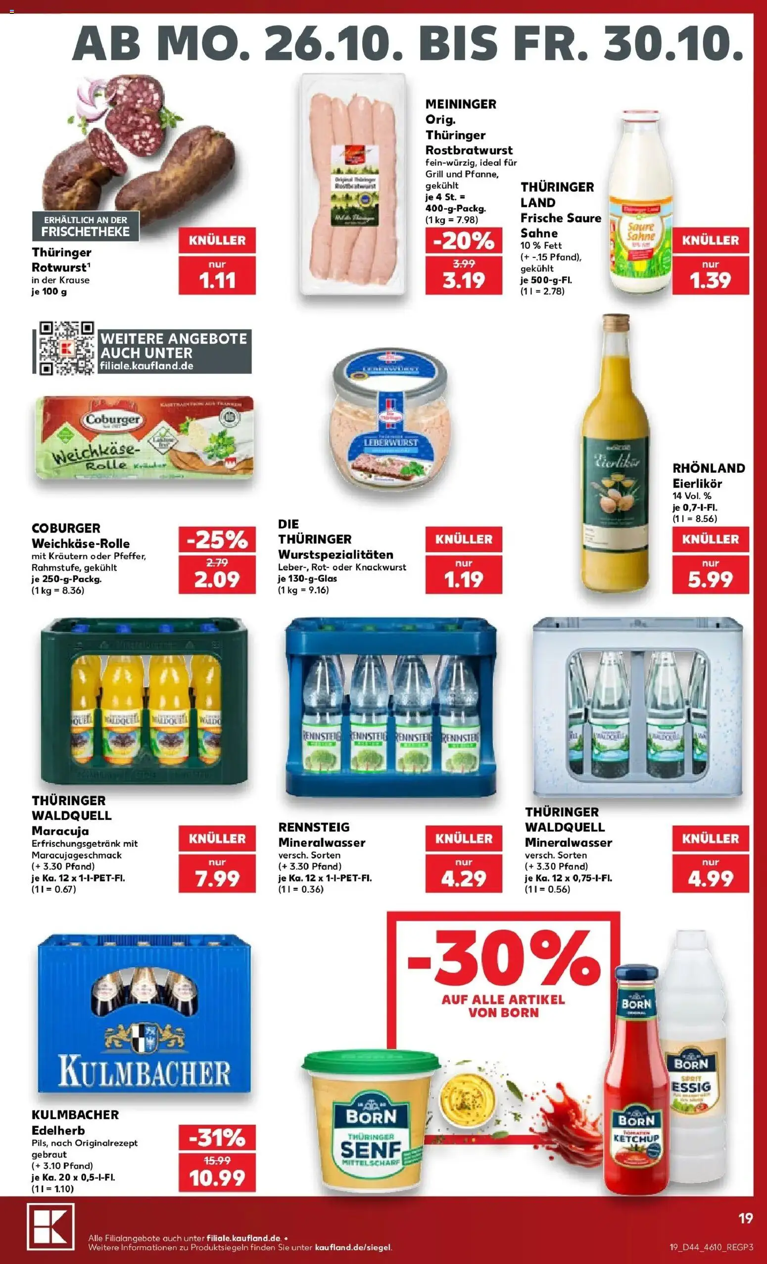Kaufland Prospekt Hildburghausen – gültig ab 26.10.2026 | Seite: 19 | Produkte: Grill, Essig, Mineralwasser, Ketchup
