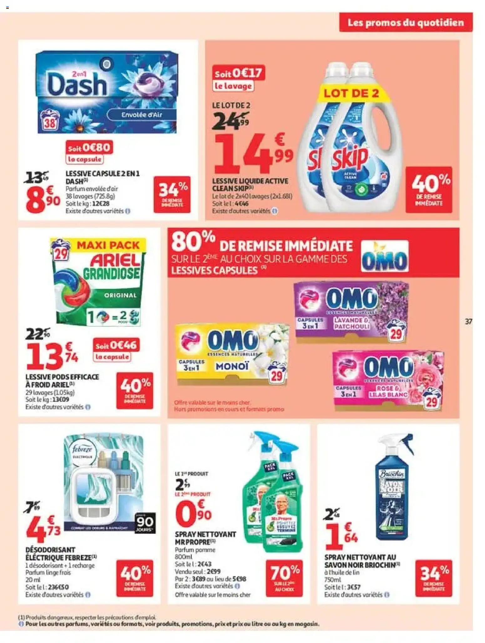 {H1} | Page: 37 | Produits: Pomme, Lessive Liquide, Skip, Dash
