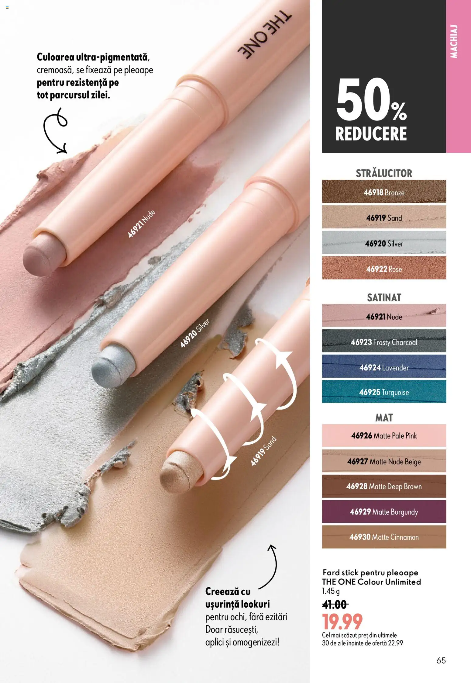 Noul catalog Oriflame – valabil de la 19.08.2026 | Pagină: 65 | Produse: Machiaj