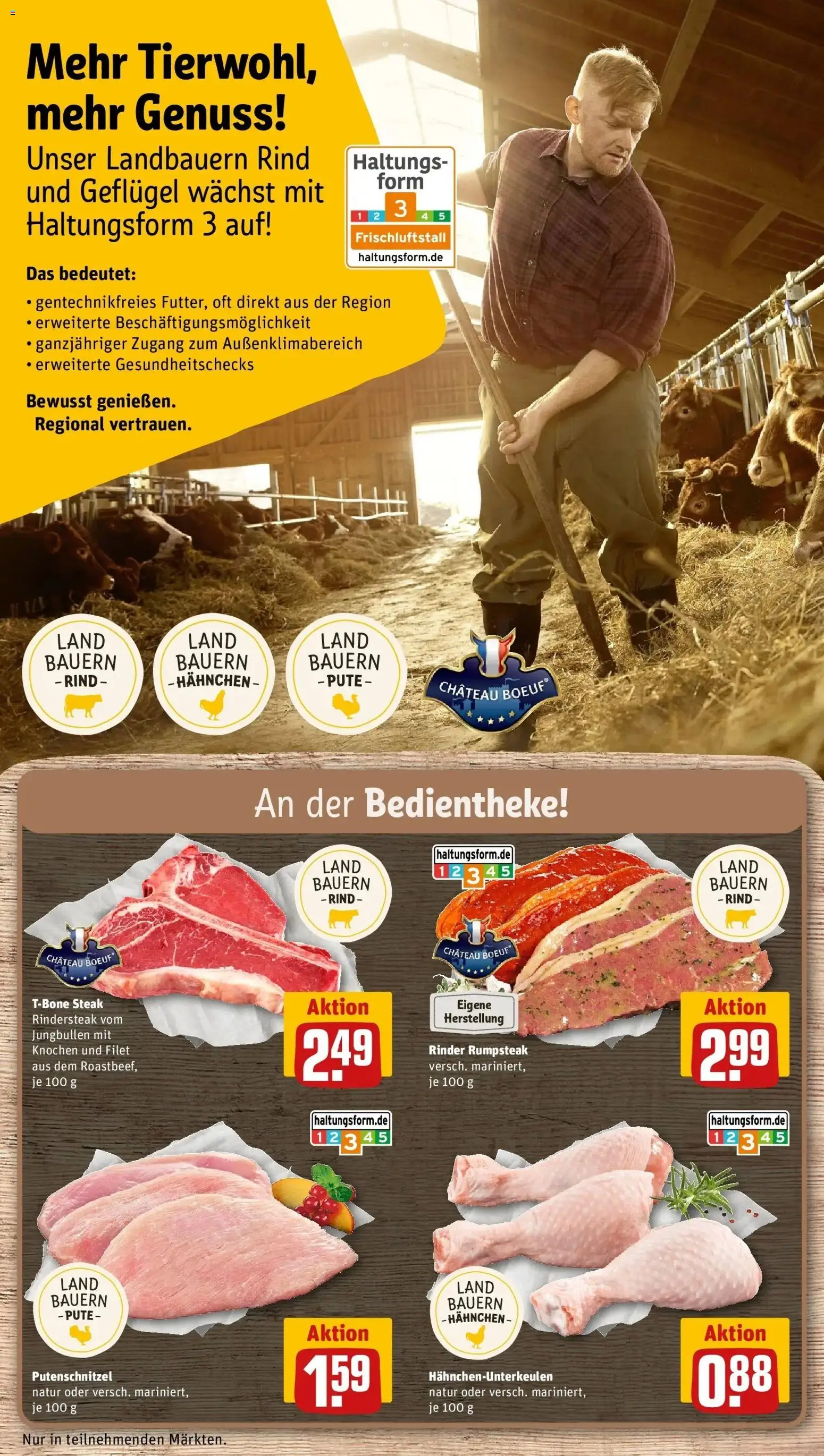 REWE Prospekt ab 04.05.2026 zum Blättern » Angebote | Seite: 16 | Produkte: Pute, Hahnchen, Putenschnitzel, Steak