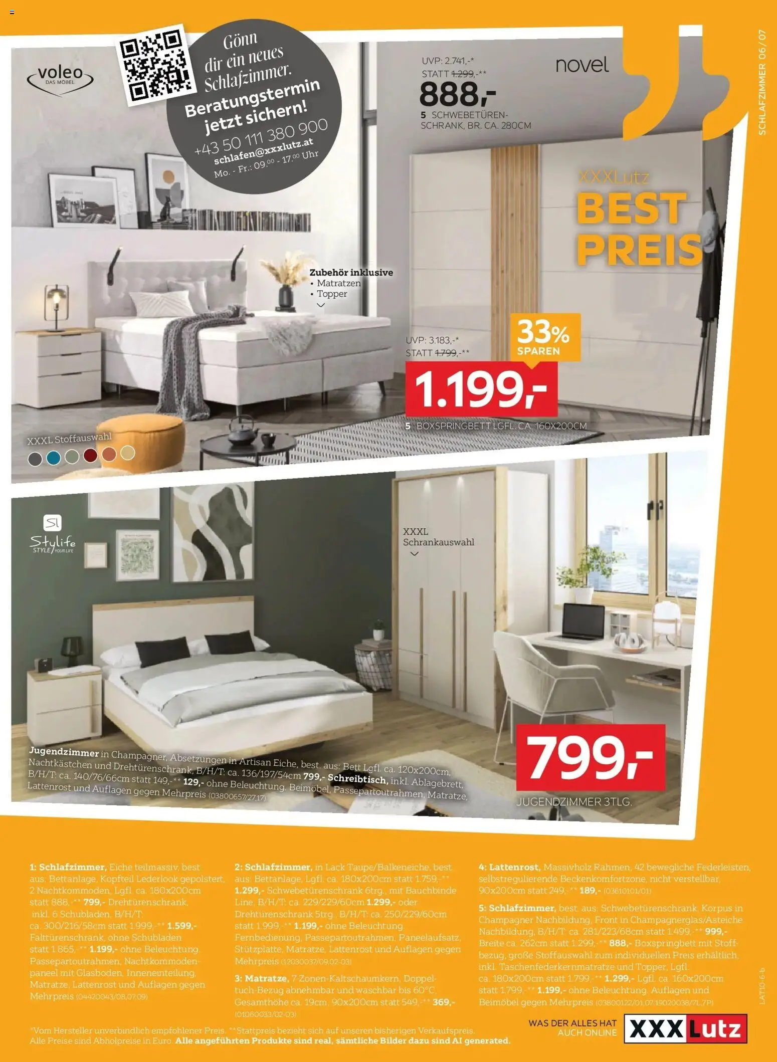 XXXLutz BEST PREIS von 13.10.2026 - Aktuelle Angebote | Seite: 7 | Produkte: Uhr, Bett, Lattenrost