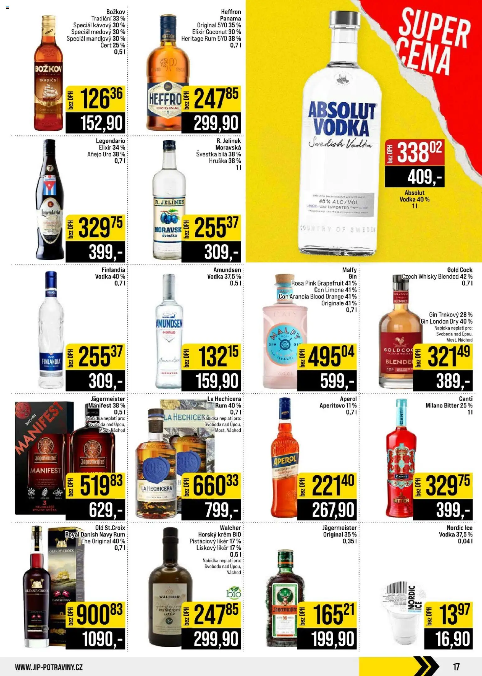 Jip leták - Cash & Carry od 21.10.2026 | Strana: 17 | Produkty: Heffron, Whisky, Likér, Legendario