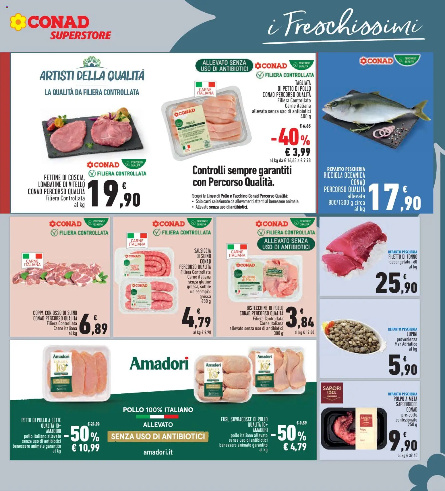 Volantino Conad del 02/07/2026 | Pagina: 7 | Prodotti: Pollo, Salsiccia, Vitello, Tonno
