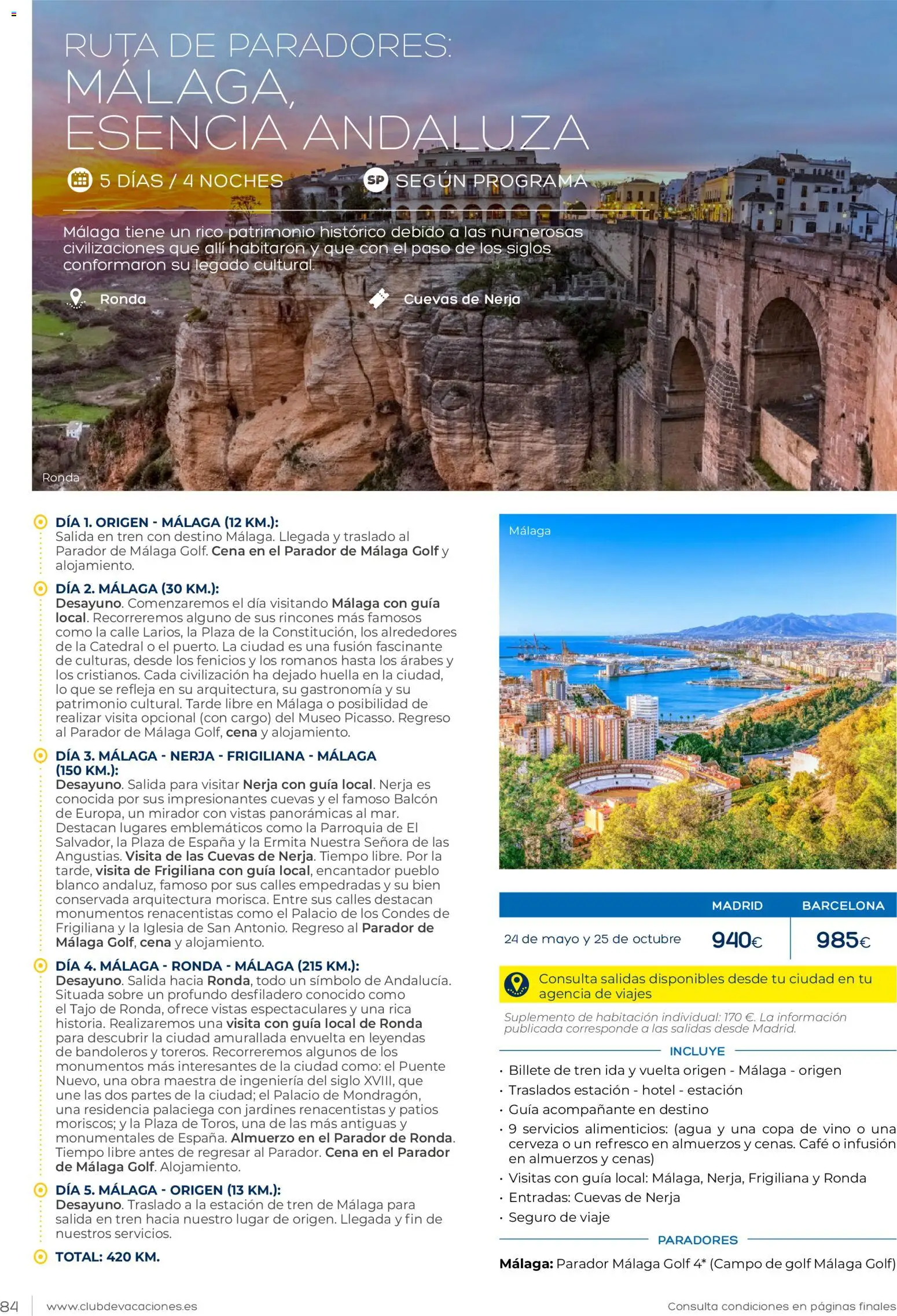 Viajes El Corte Inglés Club de Vacaciones │ válido desde el 01.02.2026 | Página: 84 | Productos: Café, Vino, Cerveza