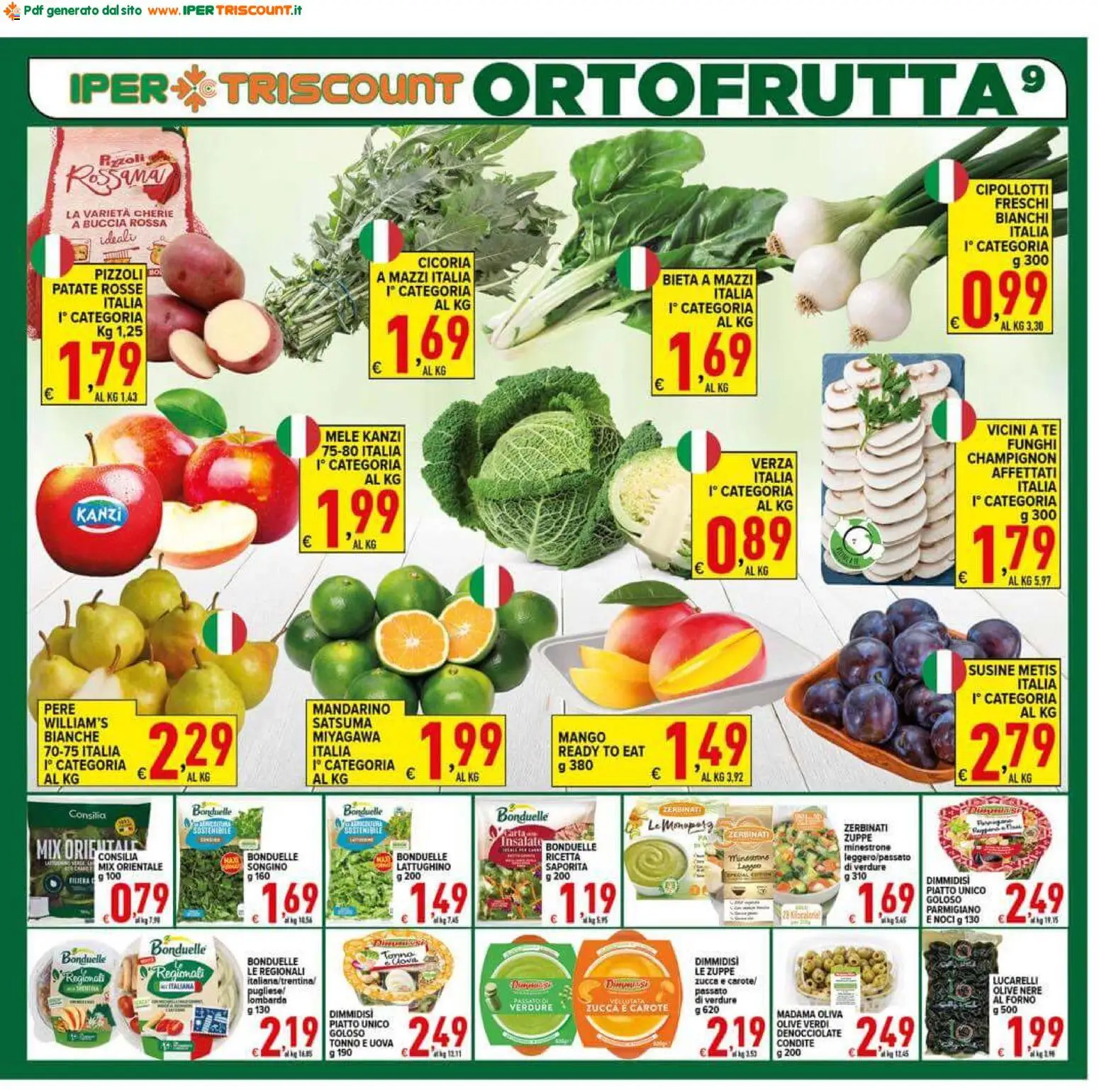 Volantino Ipertriscount del 23/09/2026 | Pagina: 9 | Prodotti: Mele, Zuppe, Noci, Tonno