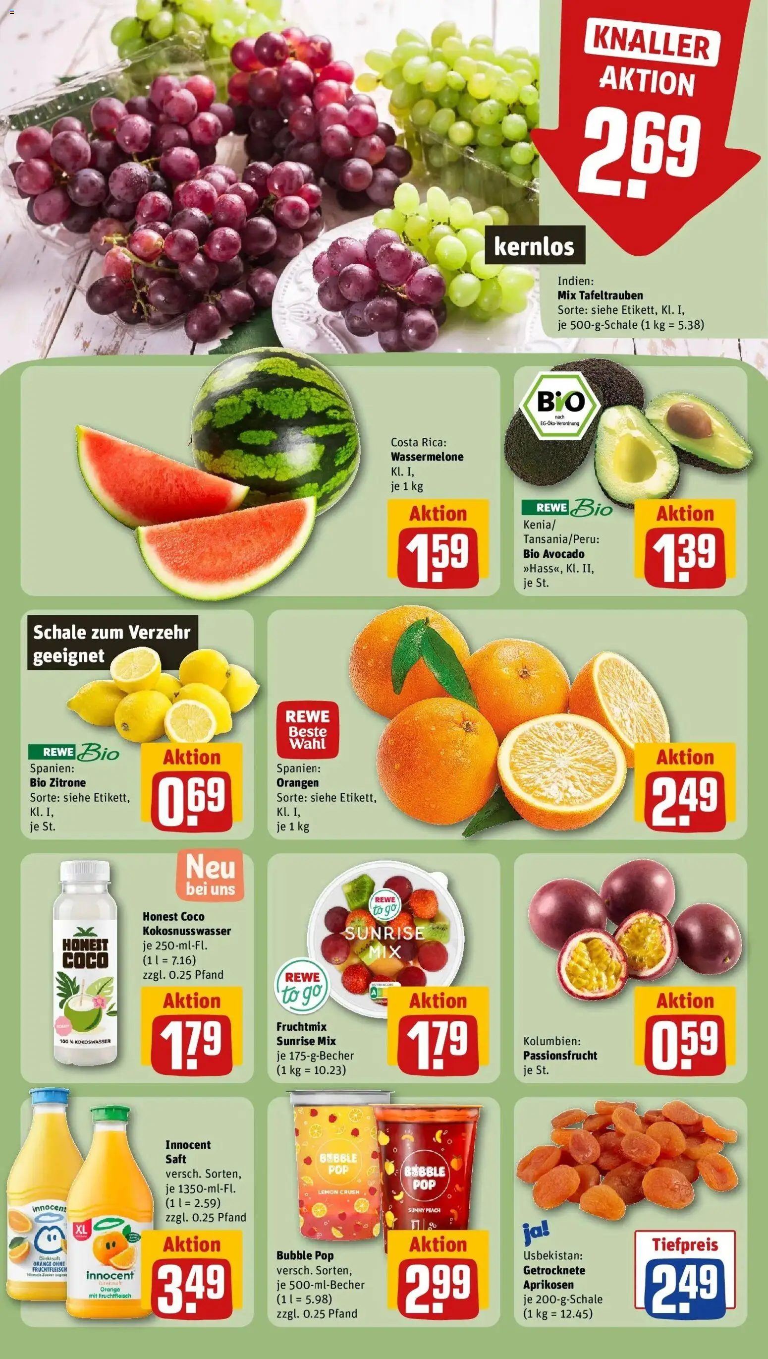 Rewe Prospekt Waiblingen / Kernstadt-Süd	 – gültig ab 27.04.2026 | Seite: 8 | Produkte: Orangen, Zucker, Zitrone, Wassermelone